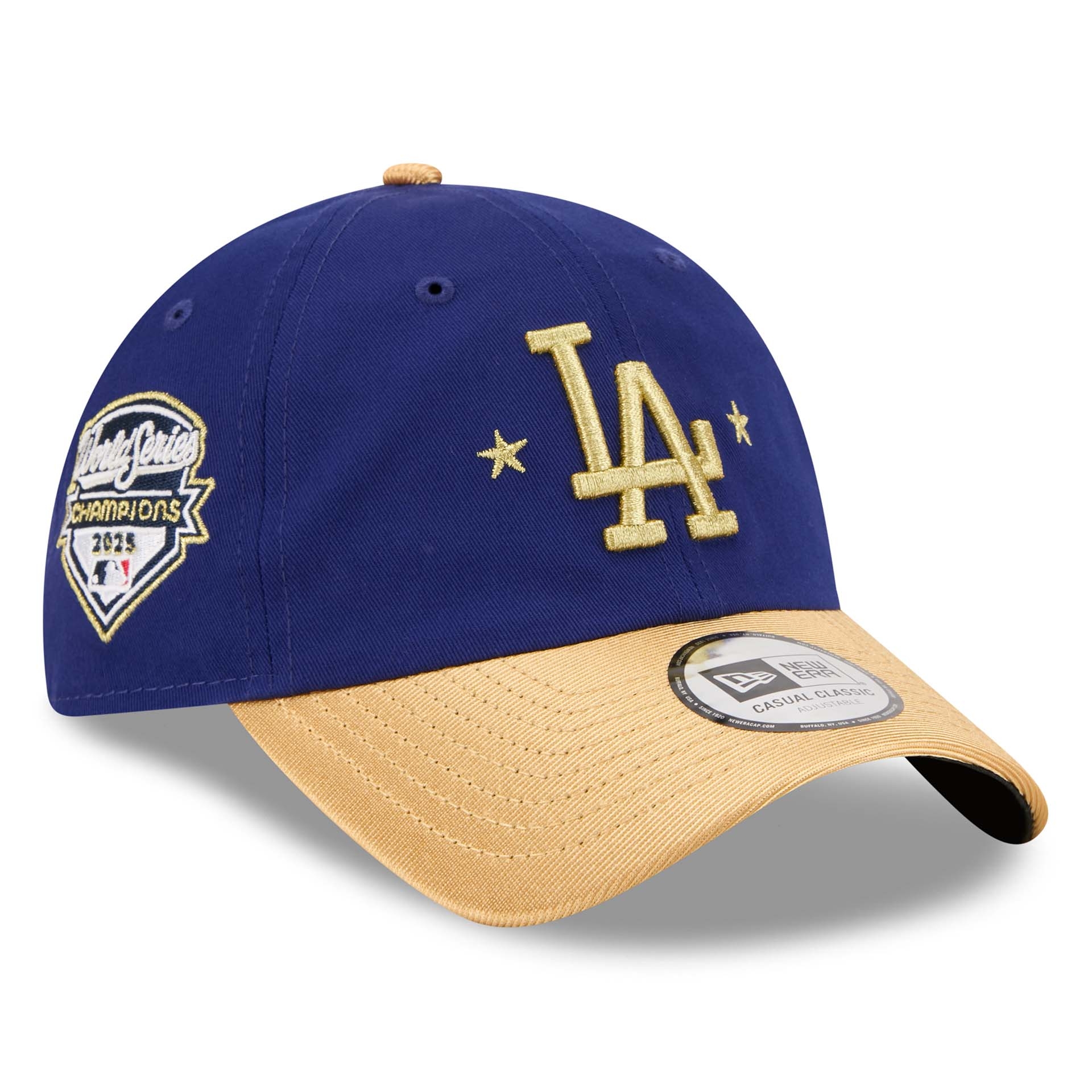 Los Angeles Dodgers Gold 2025 World Series Champions Casual Classic Adjustable MLB Cap