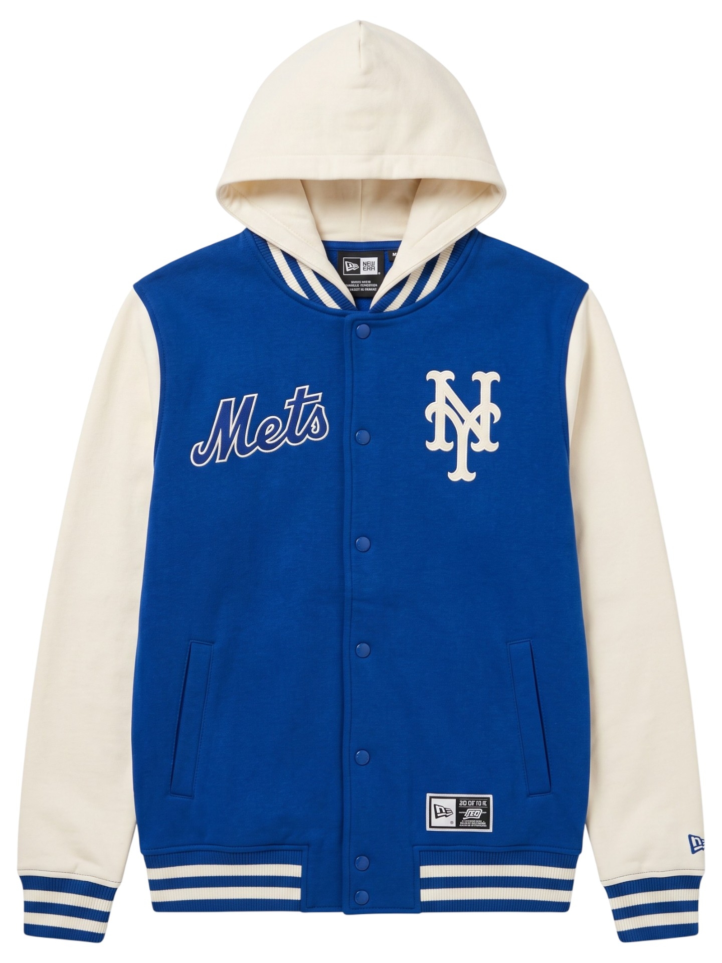 New York Mets Letterman Hooded MLB Jacket Blue