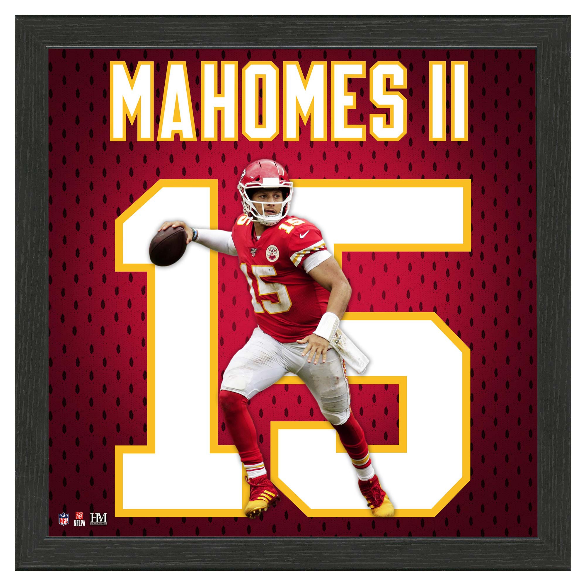 Patrick Mahomes #15 Kansas City Chiefs Impact Jersey Gerahmtes NFL Bild