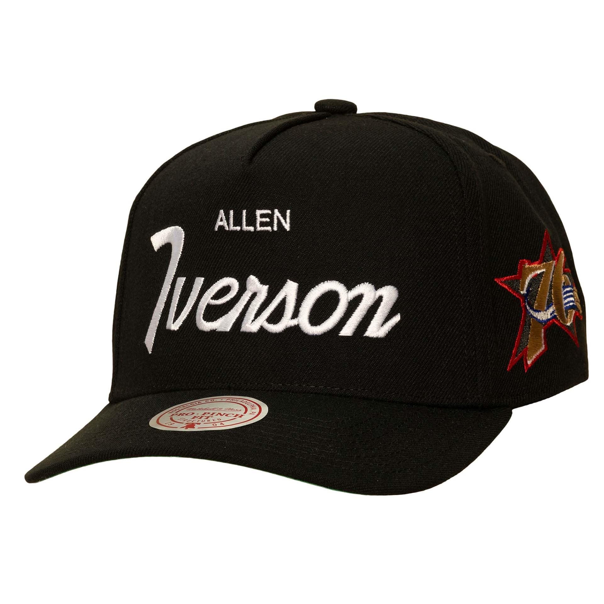 Allen Iverson Philadelphia 76ers Pro Pinch Snapback NBA Cap Schwarz