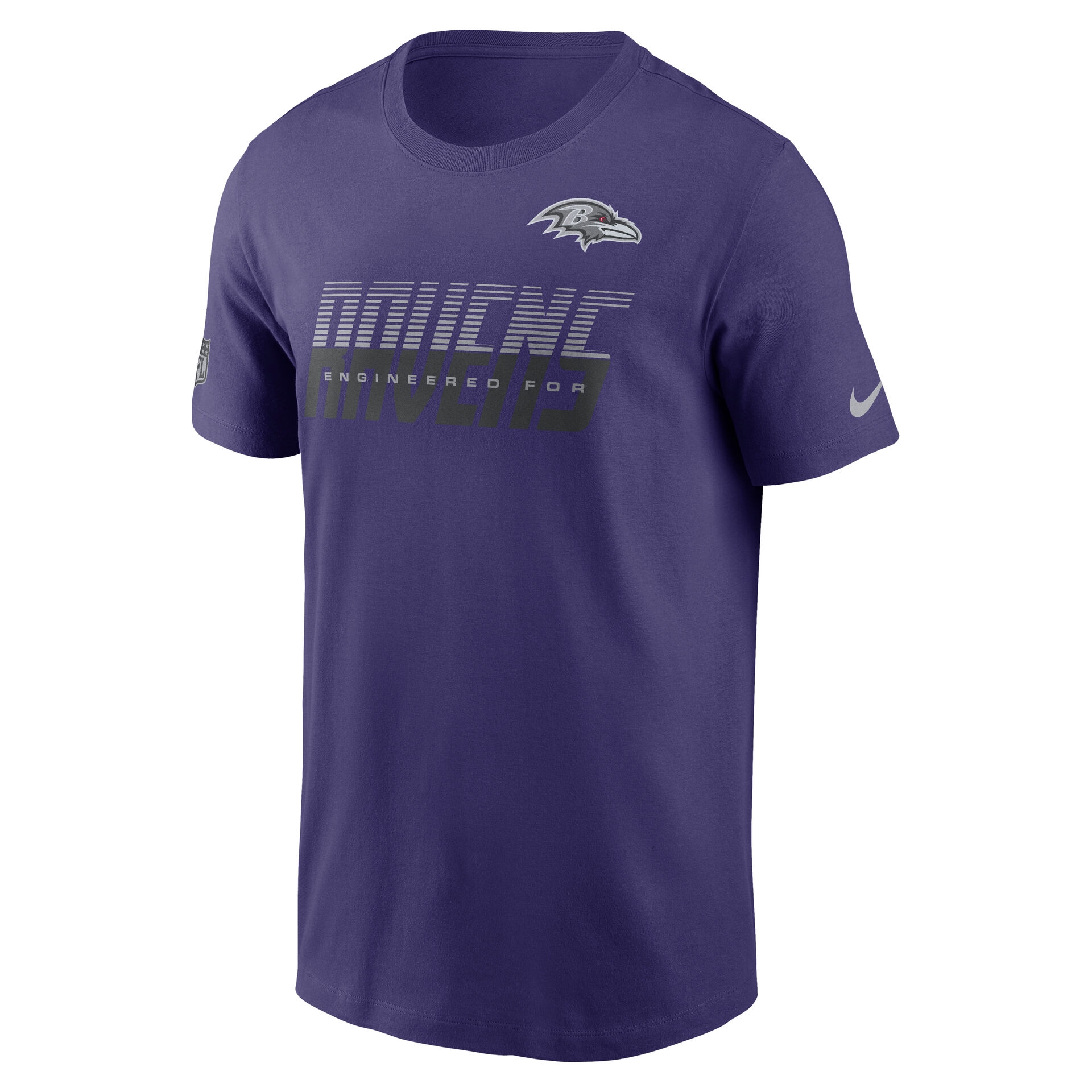 Baltimore Ravens 2026 NFL Sideline Team Issue Dri-Fit T-Shirt Lila