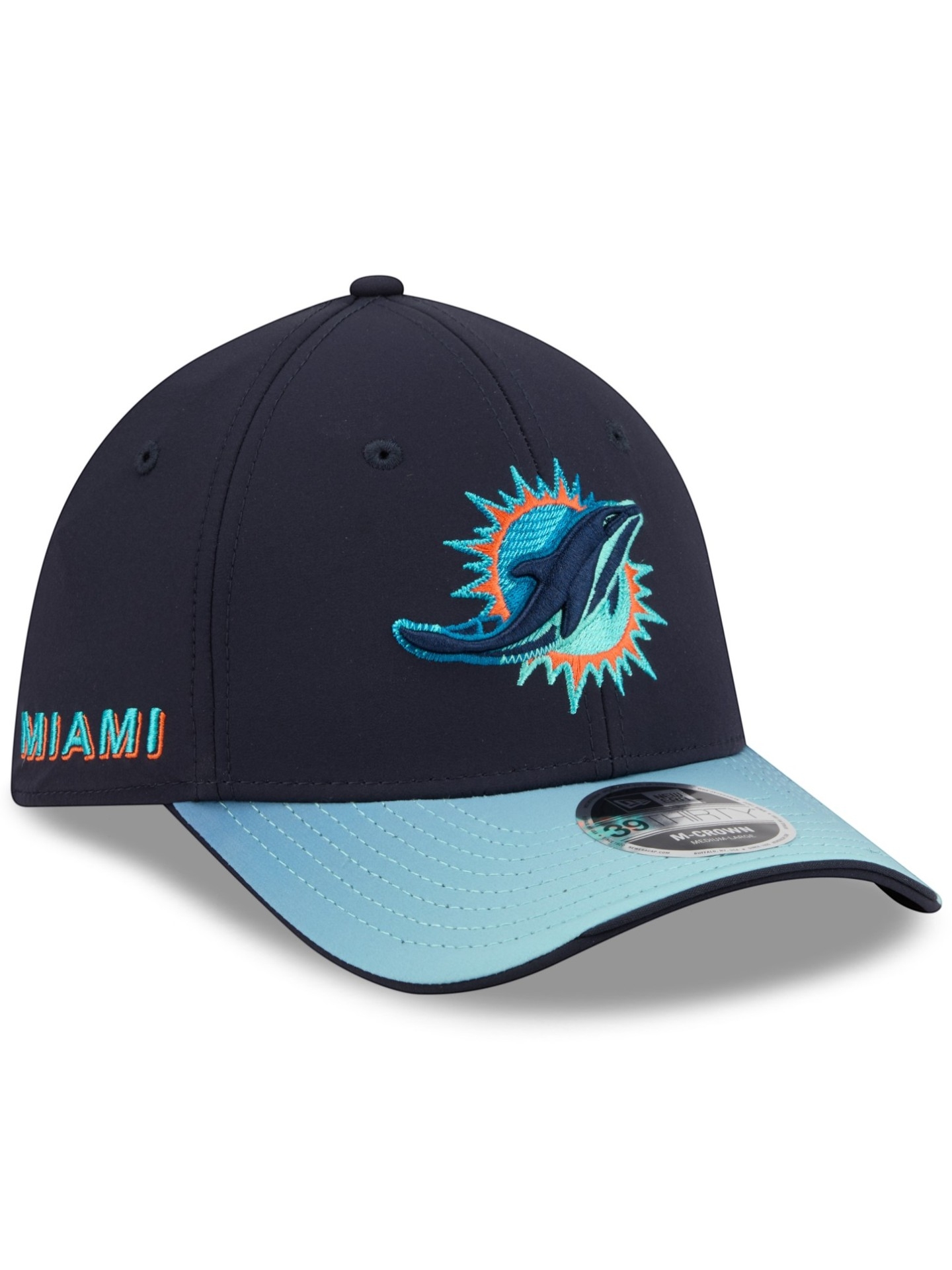 Miami Dolphins 2026 NFL Rivalries Sideline 39THIRTY Flex Cap Navy