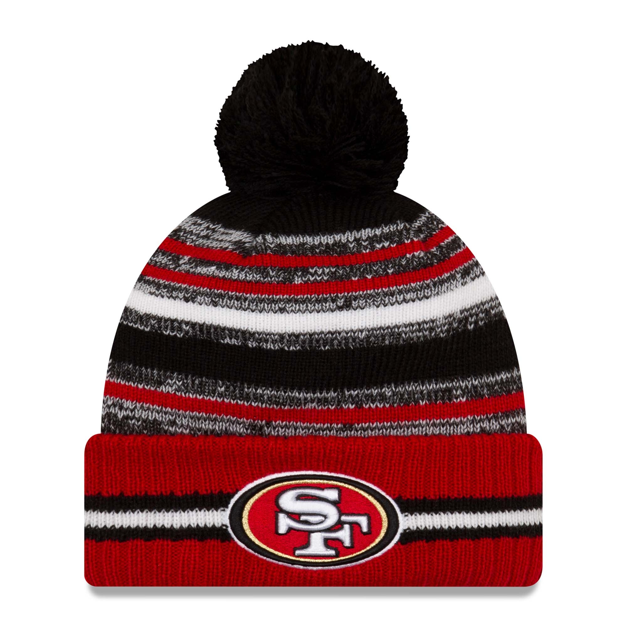 San Francisco 49ers Official 2021 NFL Sideline New Era Sport Knit Wintermütze