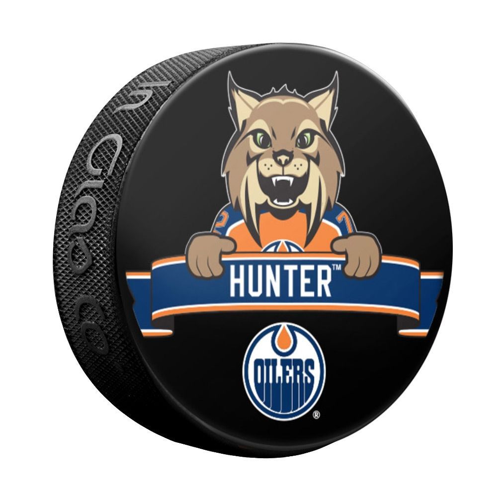 Edmonton Oilers Hunter Mascot NHL Souvenir Puck