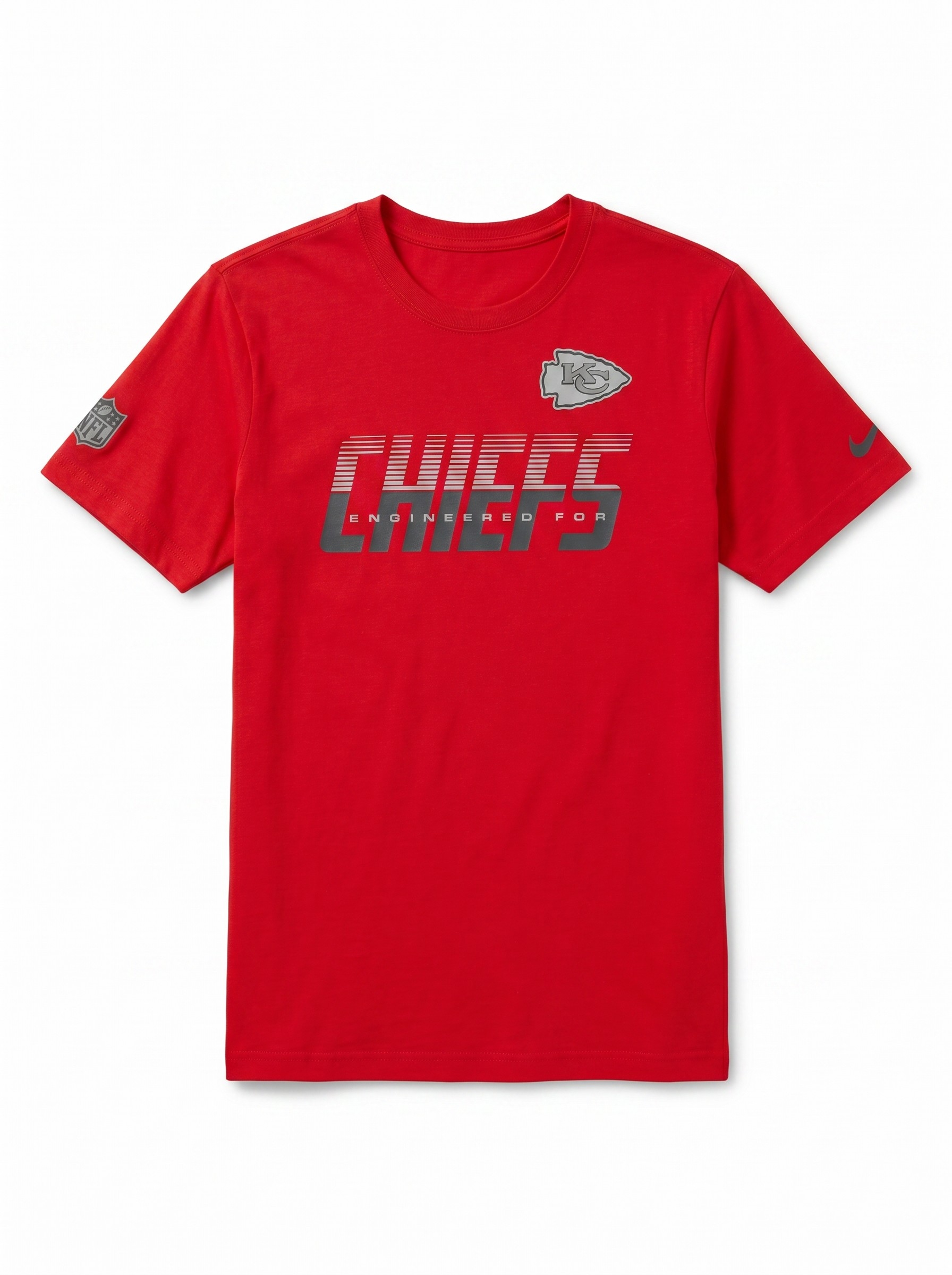 Kansas City Chiefs 2026 NFL Sideline Team Issue Dri-Fit T-Shirt Rot