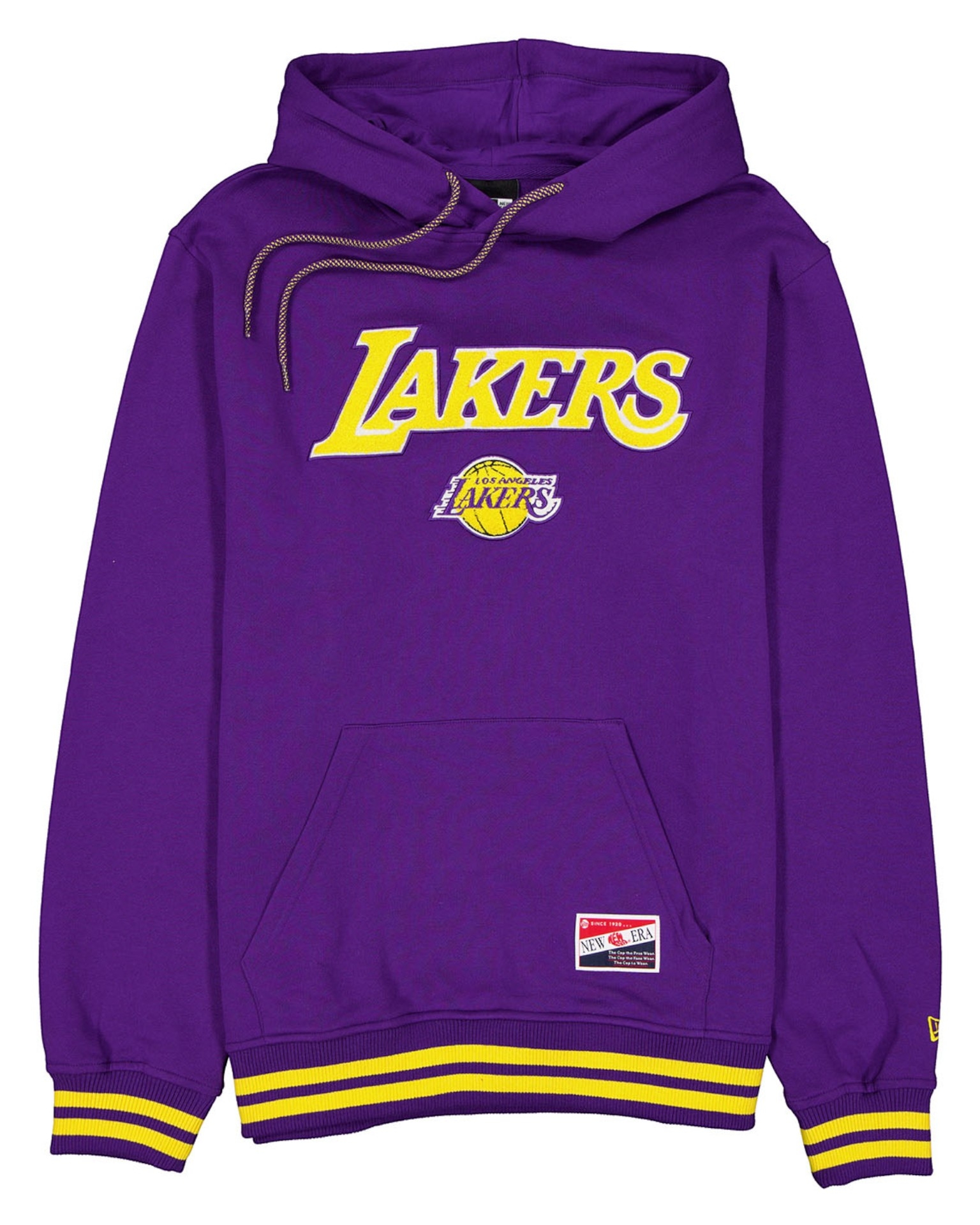 Los Angeles Lakers Felt Logo Throwback NBA Hoodie Purple