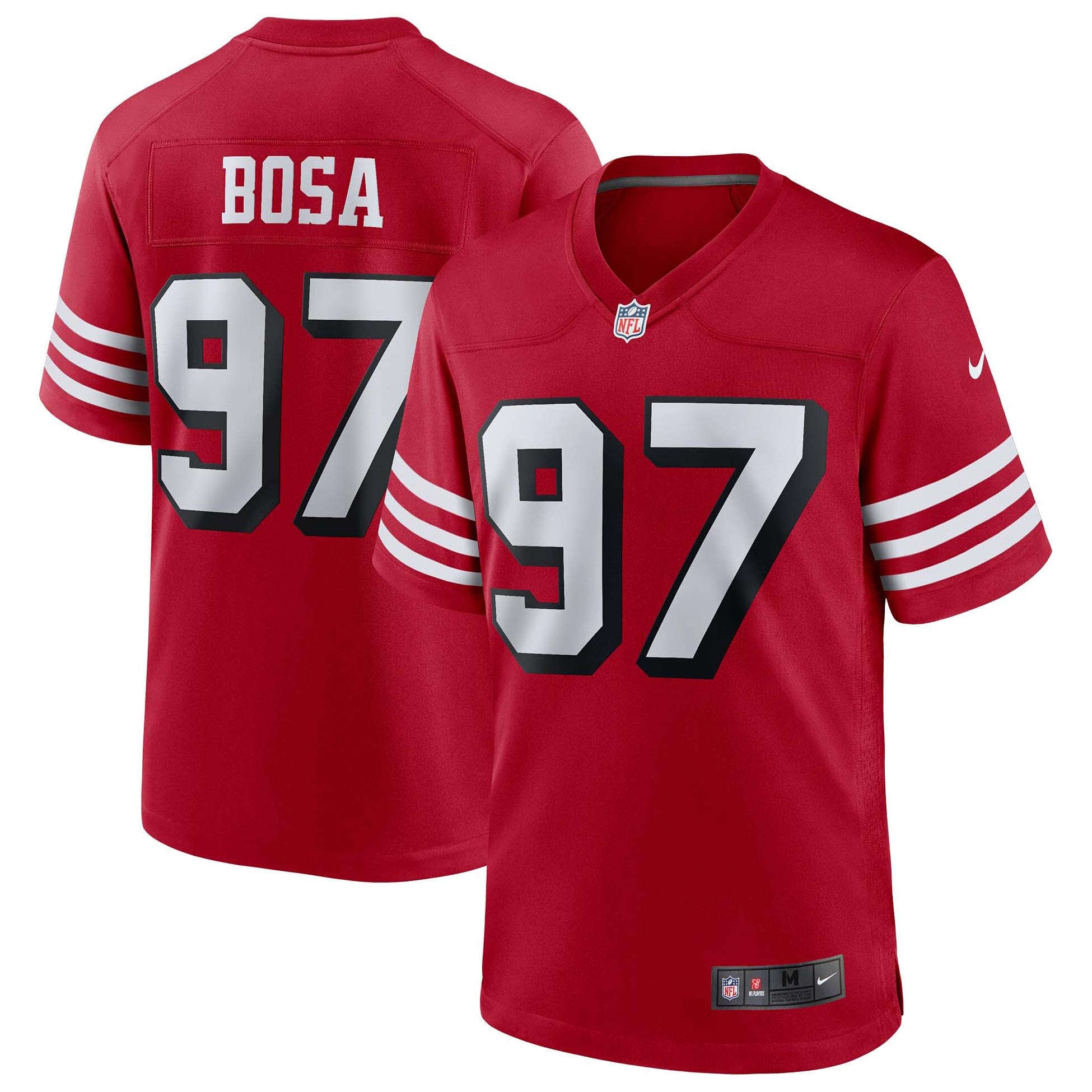 Nick Bosa #97 San Francisco 49ers Nike Game NFL Trikot Alternate Rot