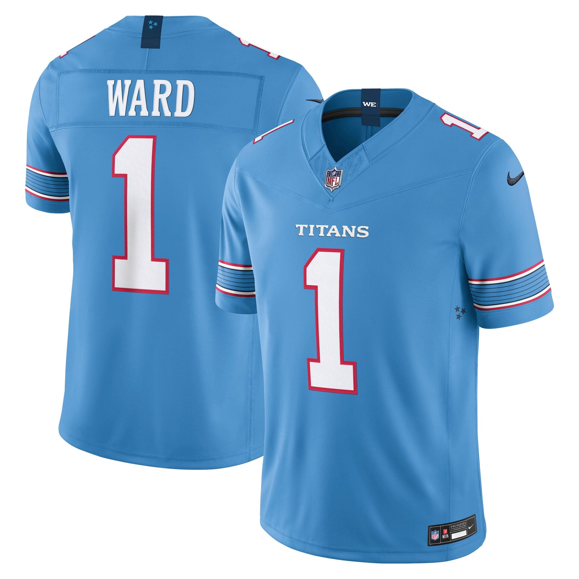 Cam Ward #1 Tennessee Titans 2026 Stitched Limited NFL Jersey Blue