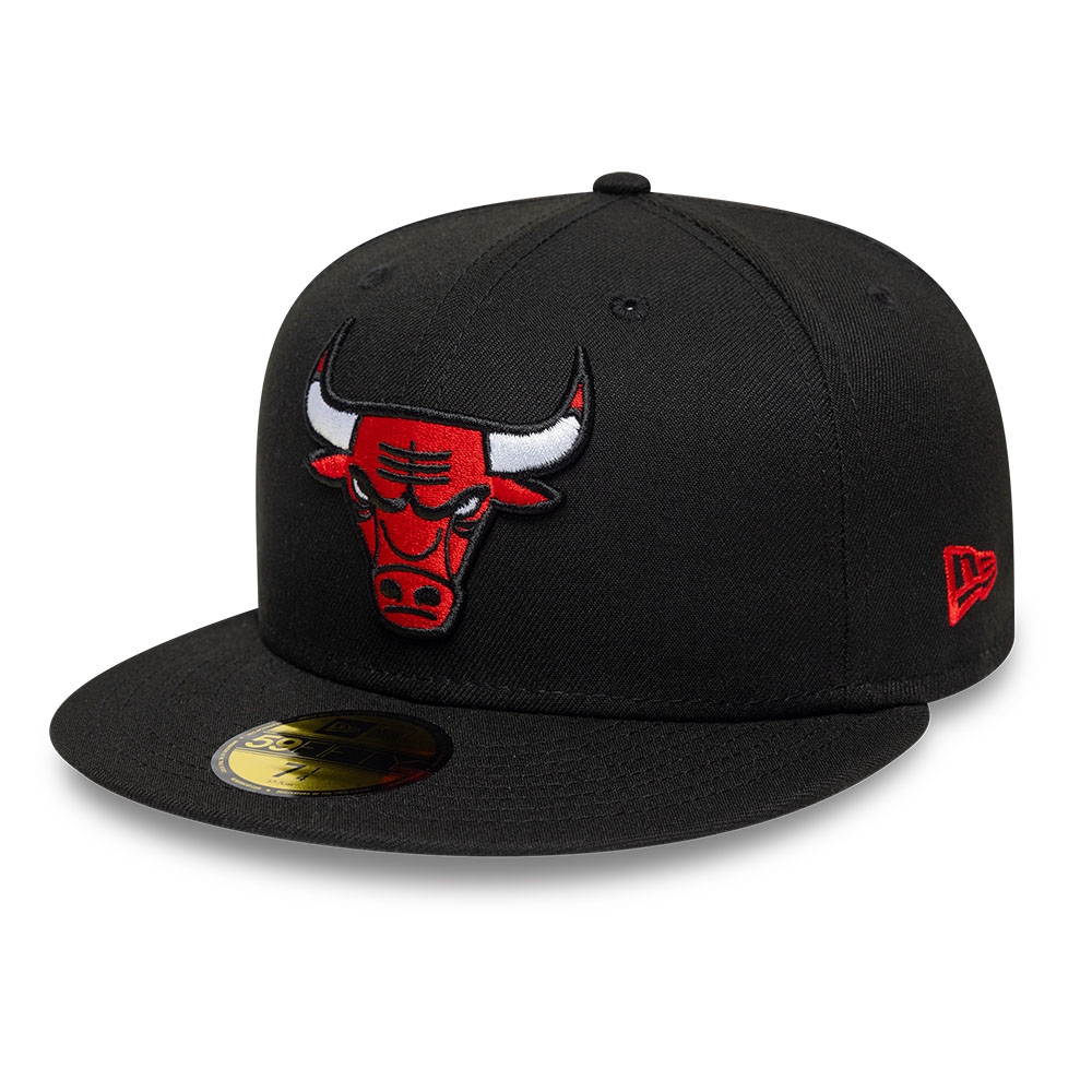 Chicago Bulls Basic Logo 59FIFTY Fitted Cap Black