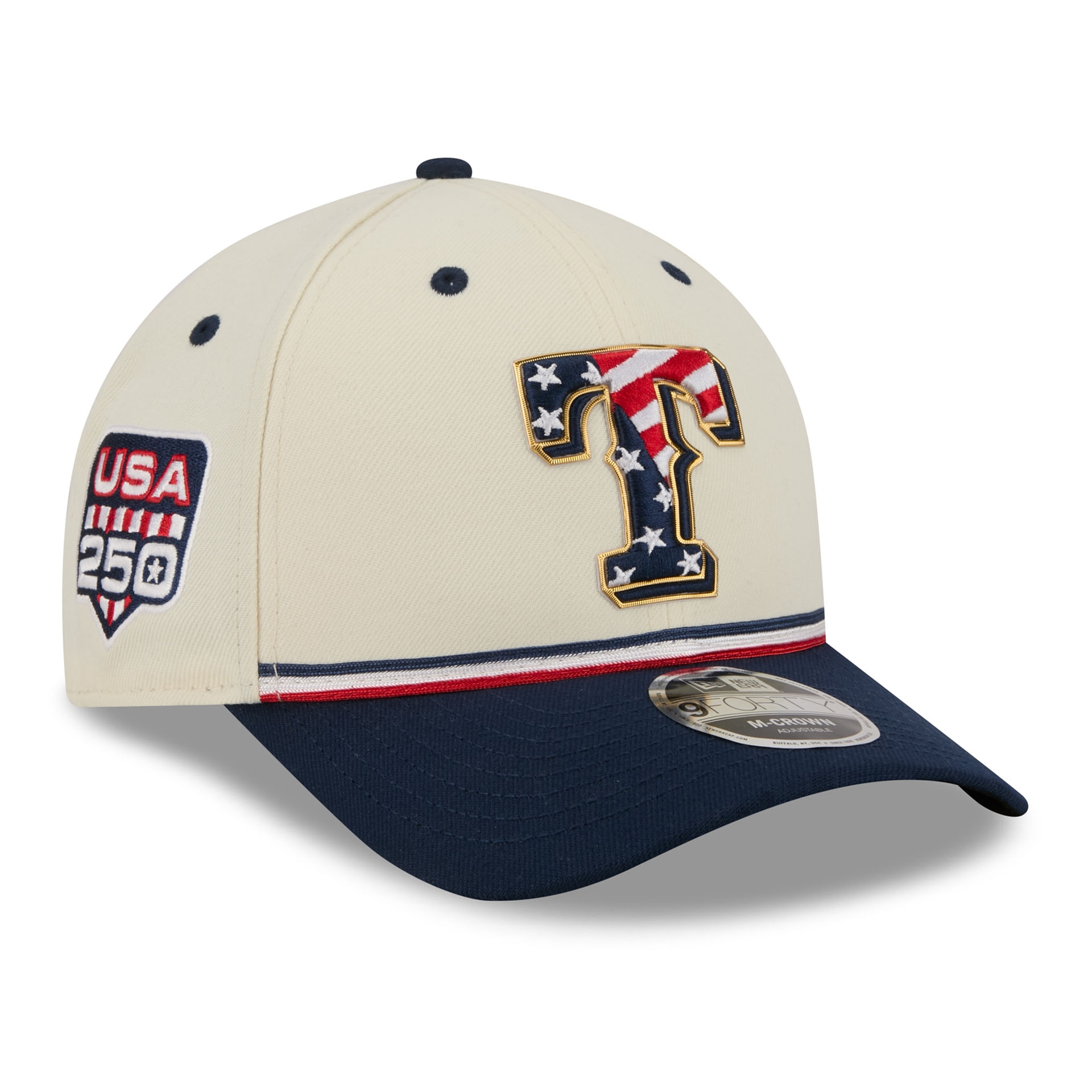 Texas Rangers 2026 4th of July USA 250 9FORTY Snapback MLB Cap