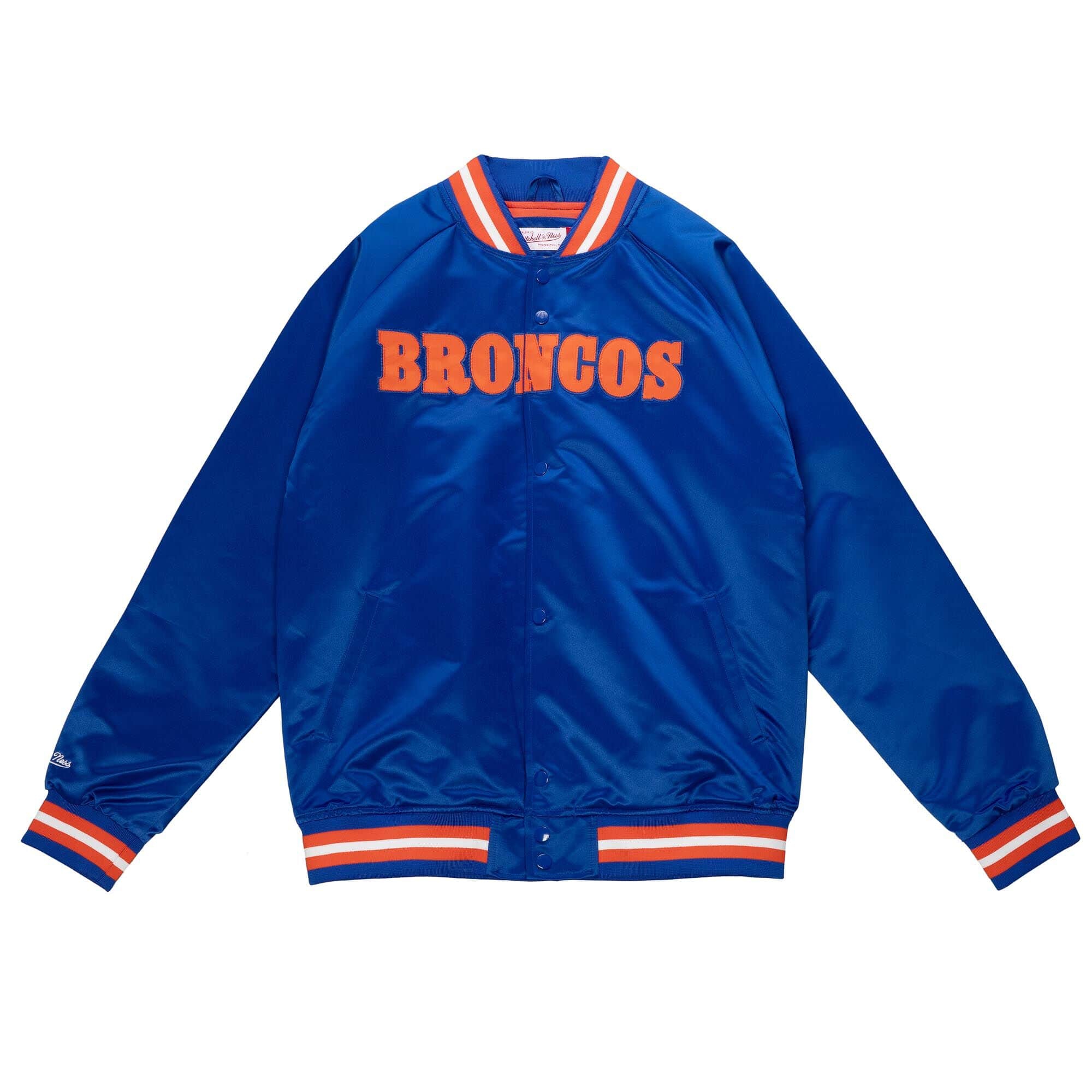 Denver Broncos Mitchell & Ness Lightweight Satin NFL Jacke Blau