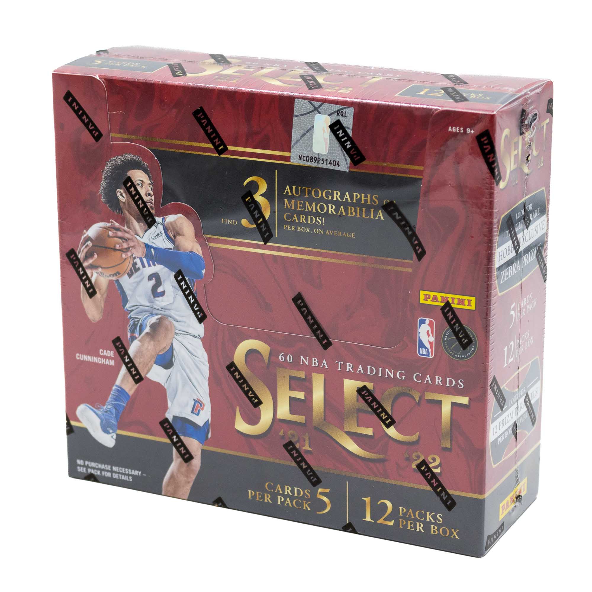 2021/22 Panini Select Basketball NBA Hobby Box