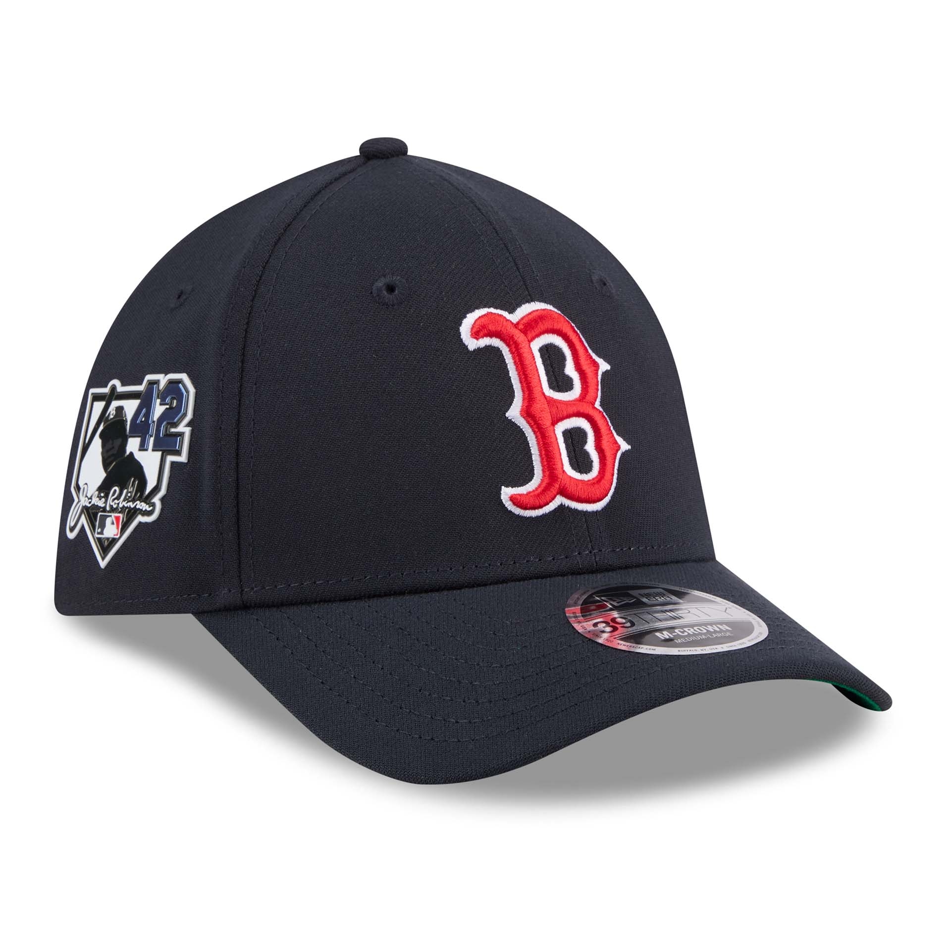 Boston Red Sox 2026 Jackie Robinson Day 39THIRTY M-Crown Flex Cap Navy