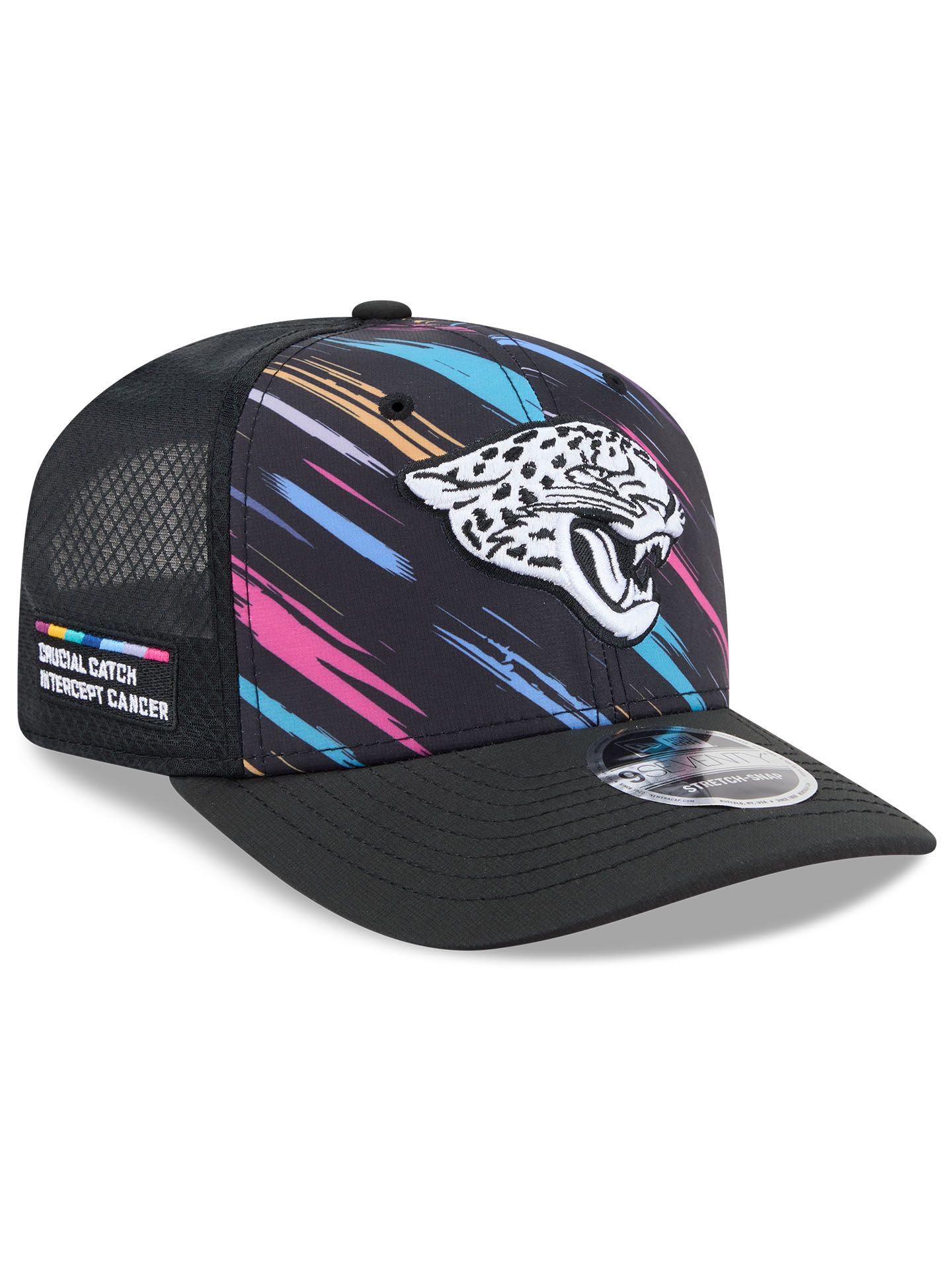 Jacksonville Jaguars 2026 NFL Crucial Catch 9SEVENTY Stretch-Snap Trucker Cap