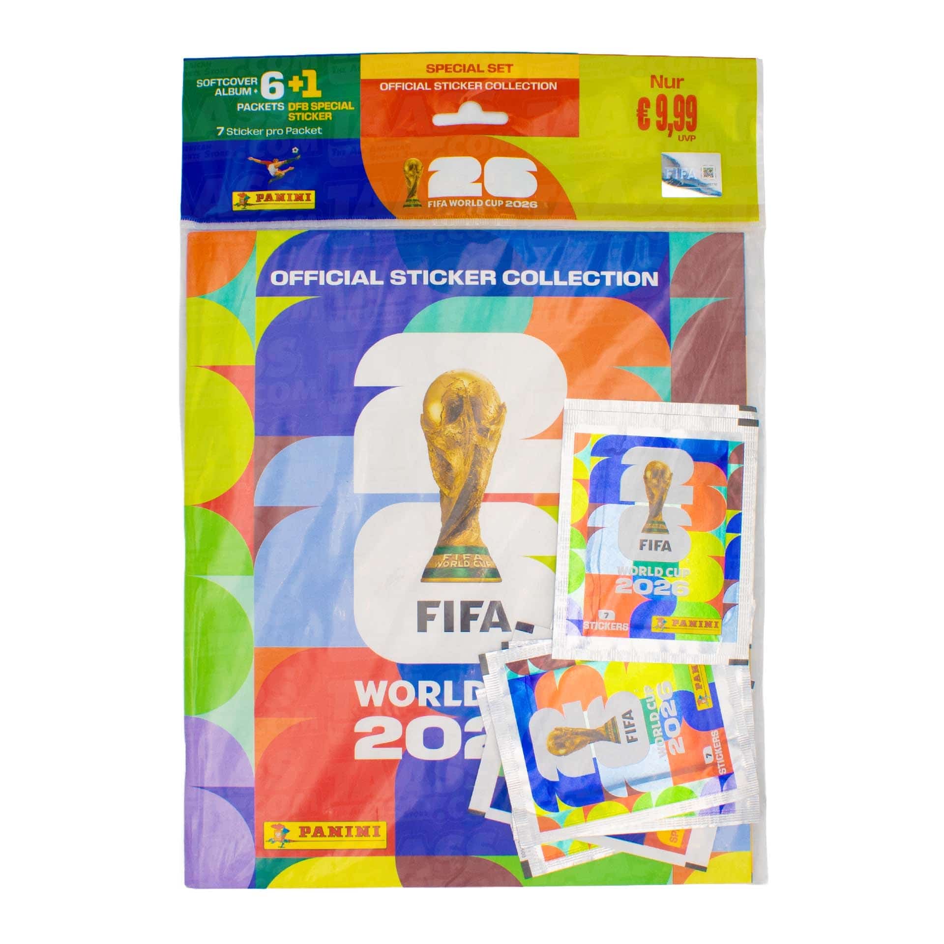 2026 Panini FIFA World Cup Special Starter-Set Softcoveralbum + 6 Tüten & DFB Sticker