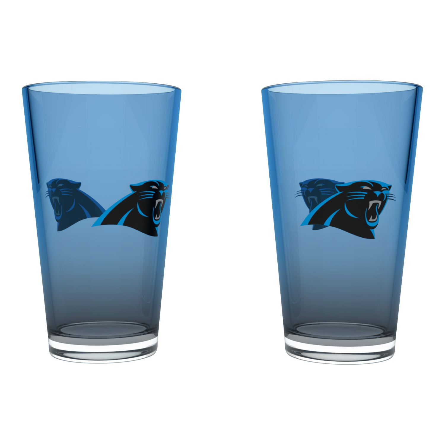 Carolina Panthers Team Color NFL Pint Glass Set (2-Piece)