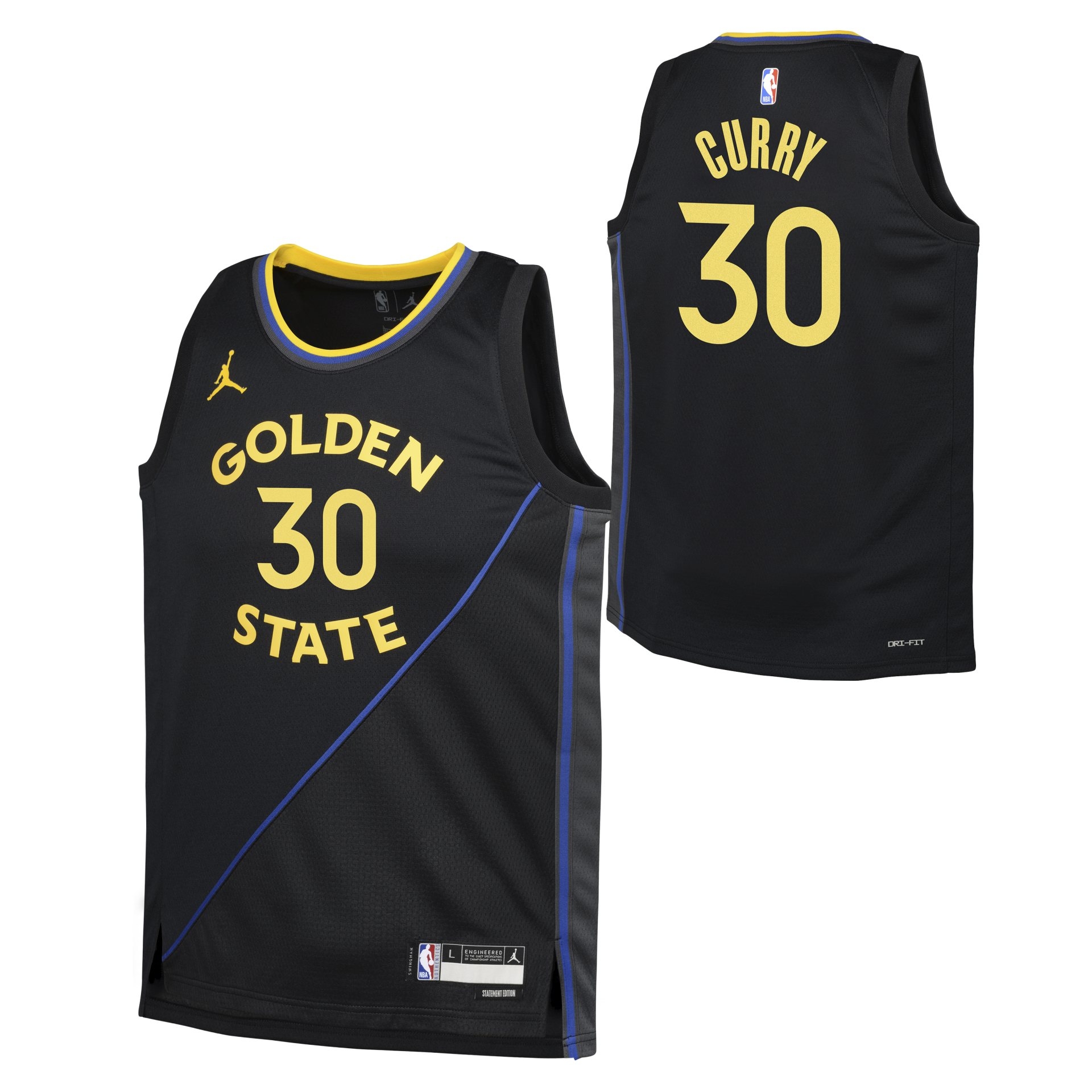 Stephen Curry #30 Golden State Warriors Statement Swingman NBA Trikot Schwarz (YOUTH)