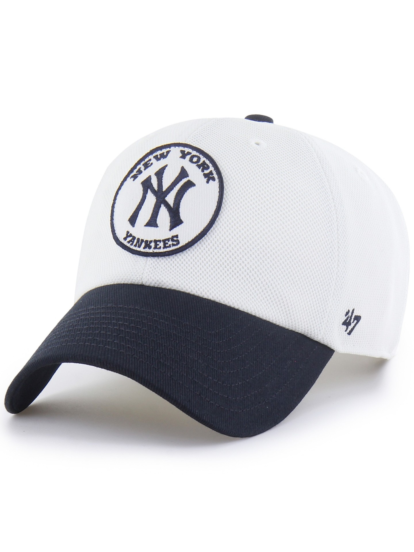 New York Yankees Pique Patch Clean Up Adjustable MLB Cap Natural