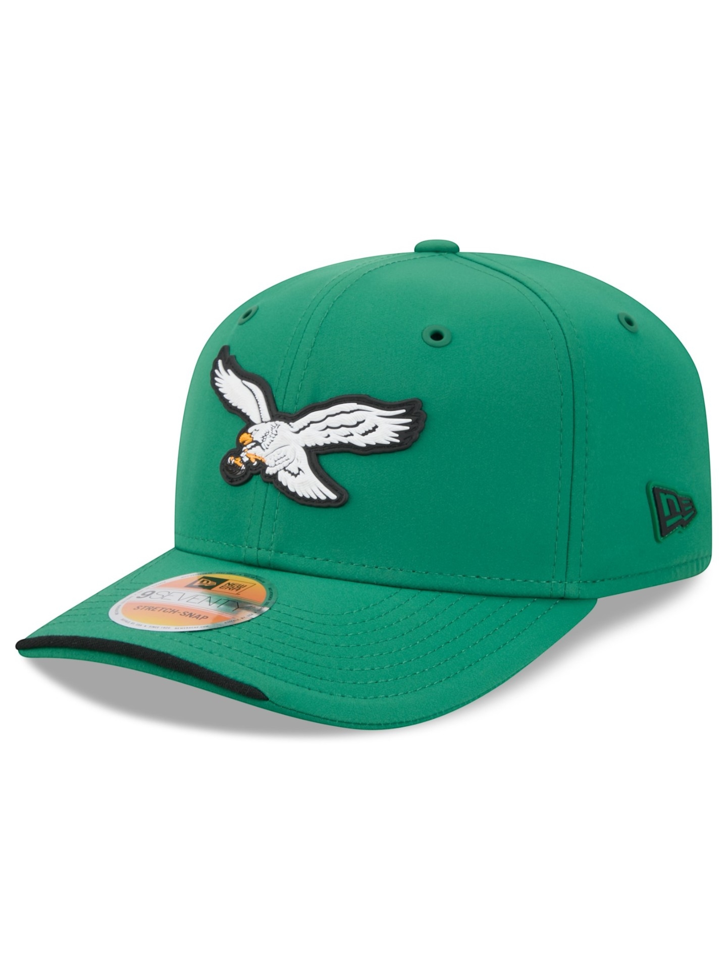 Philadelphia Eagles Historic 2026 NFL Sideline 9SEVENTY Stretch-Snap Cap Grün