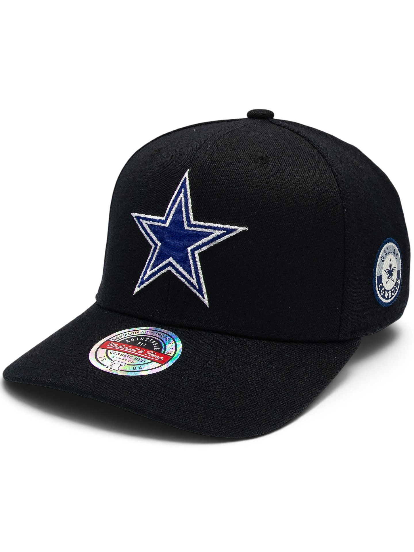 Dallas Cowboys Black Out Sidepatch Classic Red Stretch-Snap NFL Cap Schwarz