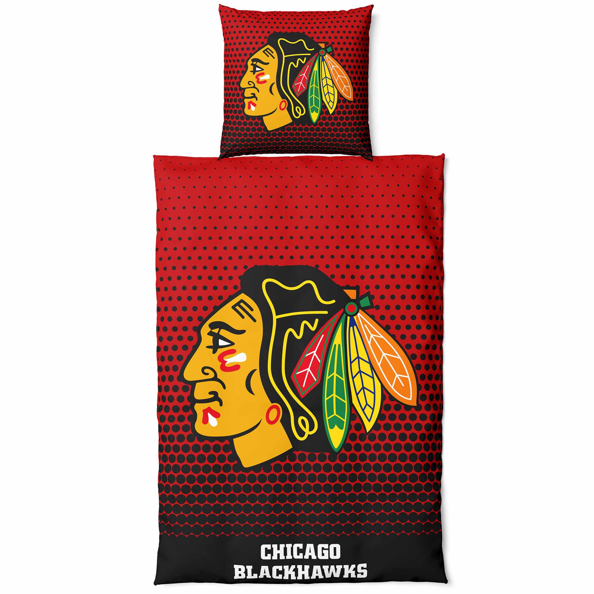 Chicago Blackhawks Dots NHL Bedding Set