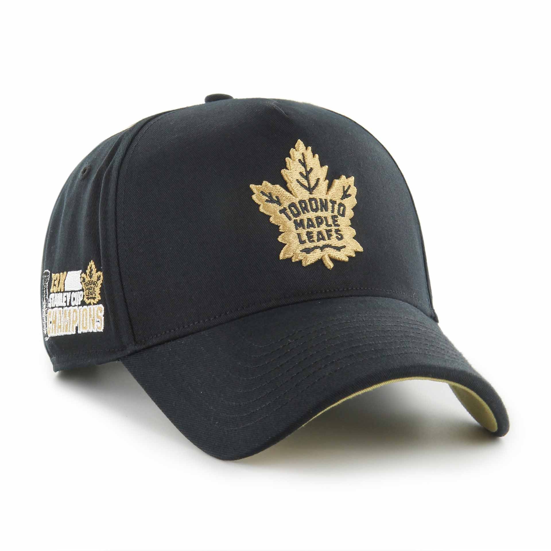 Toronto Maple Leafs Stanley Cup Patch Sure MVP Snapback NHL Cap Black