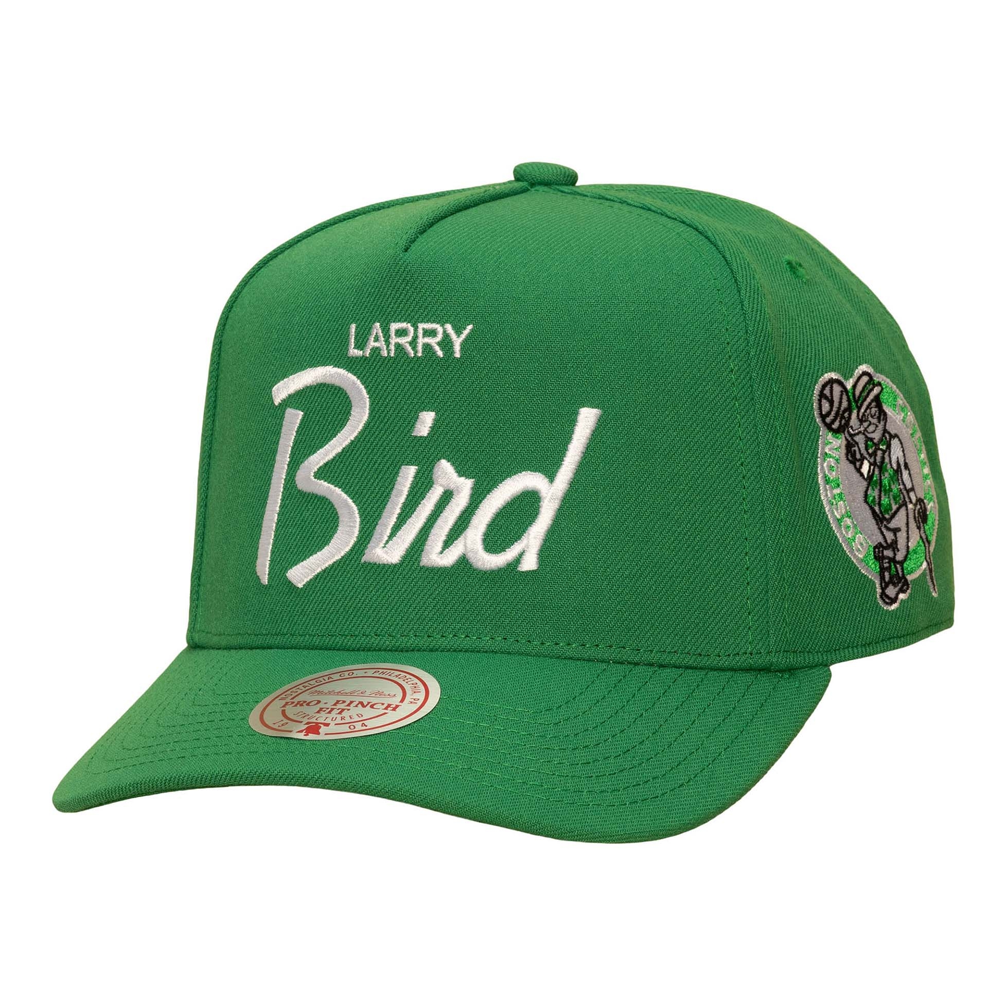 Larry Bird Boston Celtics Pro Pinch Snapback NBA Cap Grün