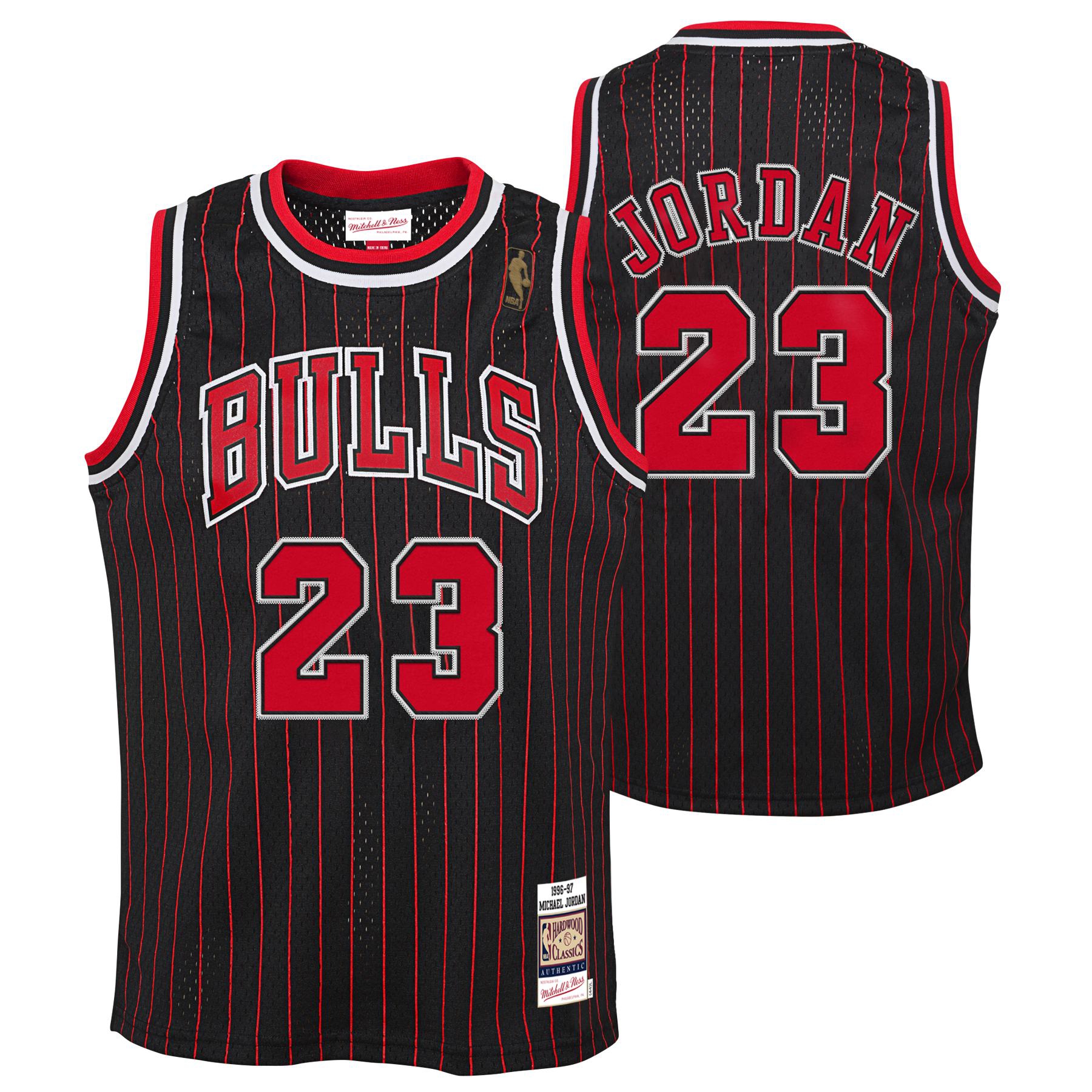 Michael Jordan #23 Chicago Bulls 1996-97 Authentic NBA Trikot Pinstripe (YOUTH)