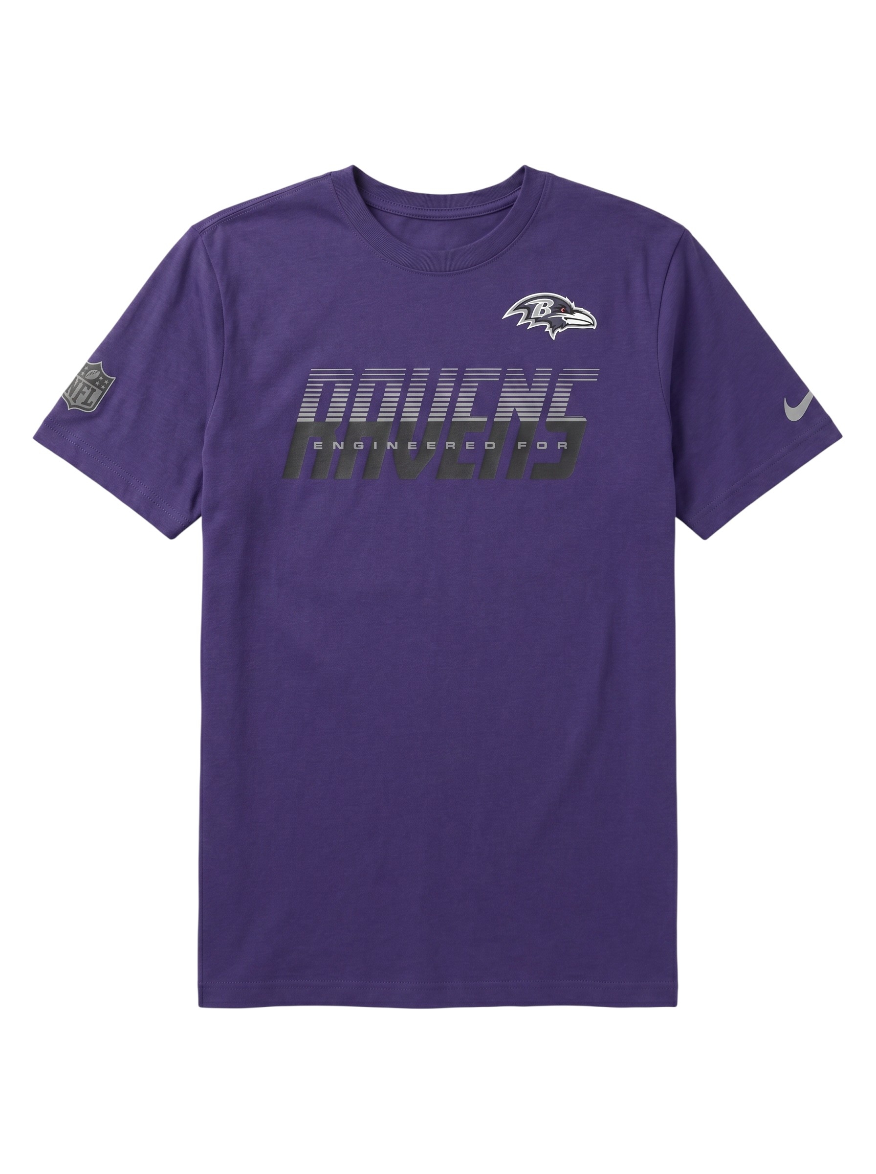 Baltimore Ravens 2026 NFL Sideline Team Issue Dri-Fit T-Shirt Lila
