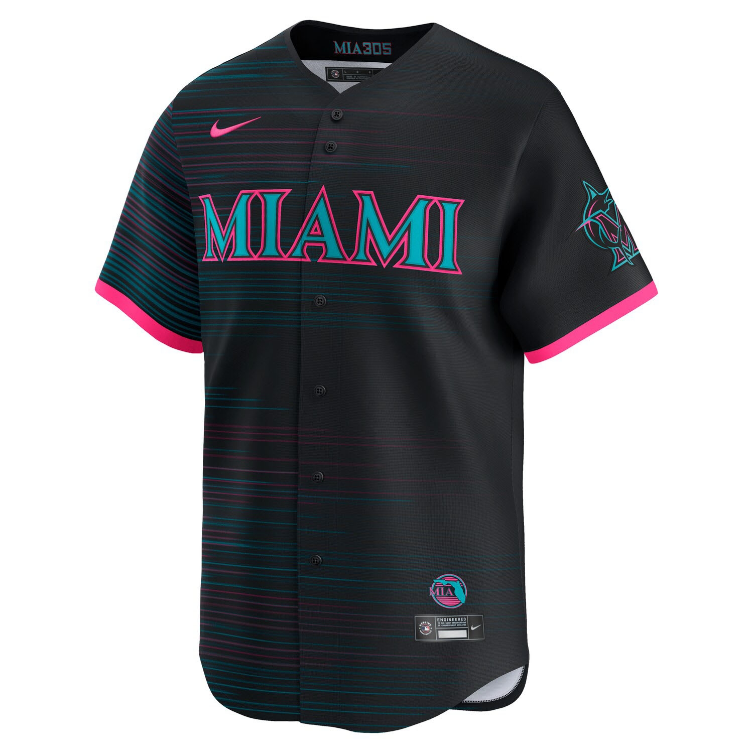 Miami Marlins City Connect Nike Limited MLB Trikot Schwarz