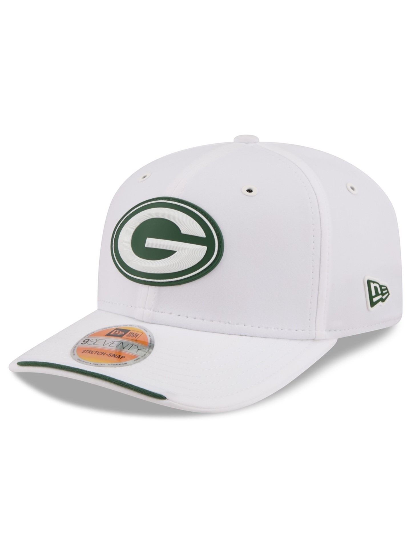 Green Bay Packers 2026 NFL Sideline 9SEVENTY Stretch-Snap Cap Weiß