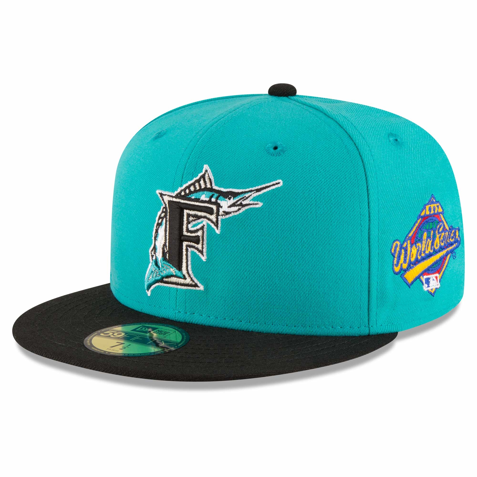 Florida Marlins 1997 World Series Cooperstown 59FIFTY Fitted MLB Cap Teal