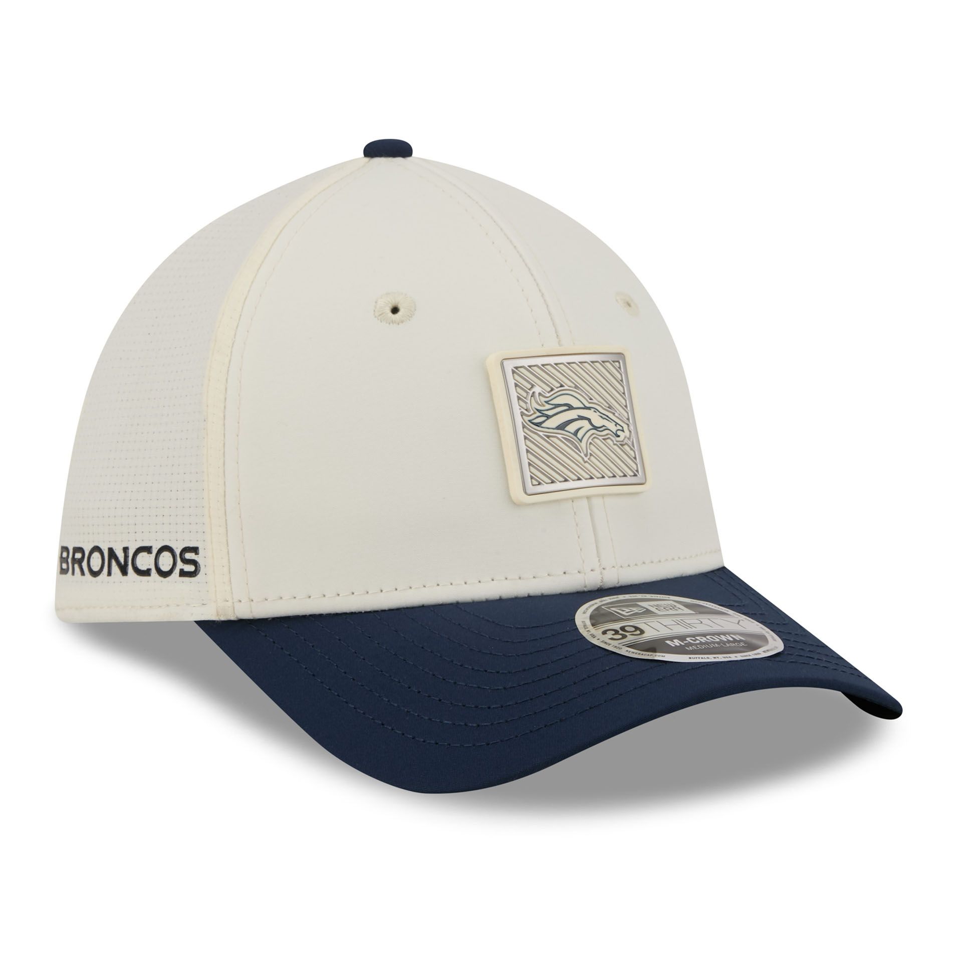 Denver Broncos 2026 NFL Training Camp 39THIRTY Flex Cap Cream/Navy