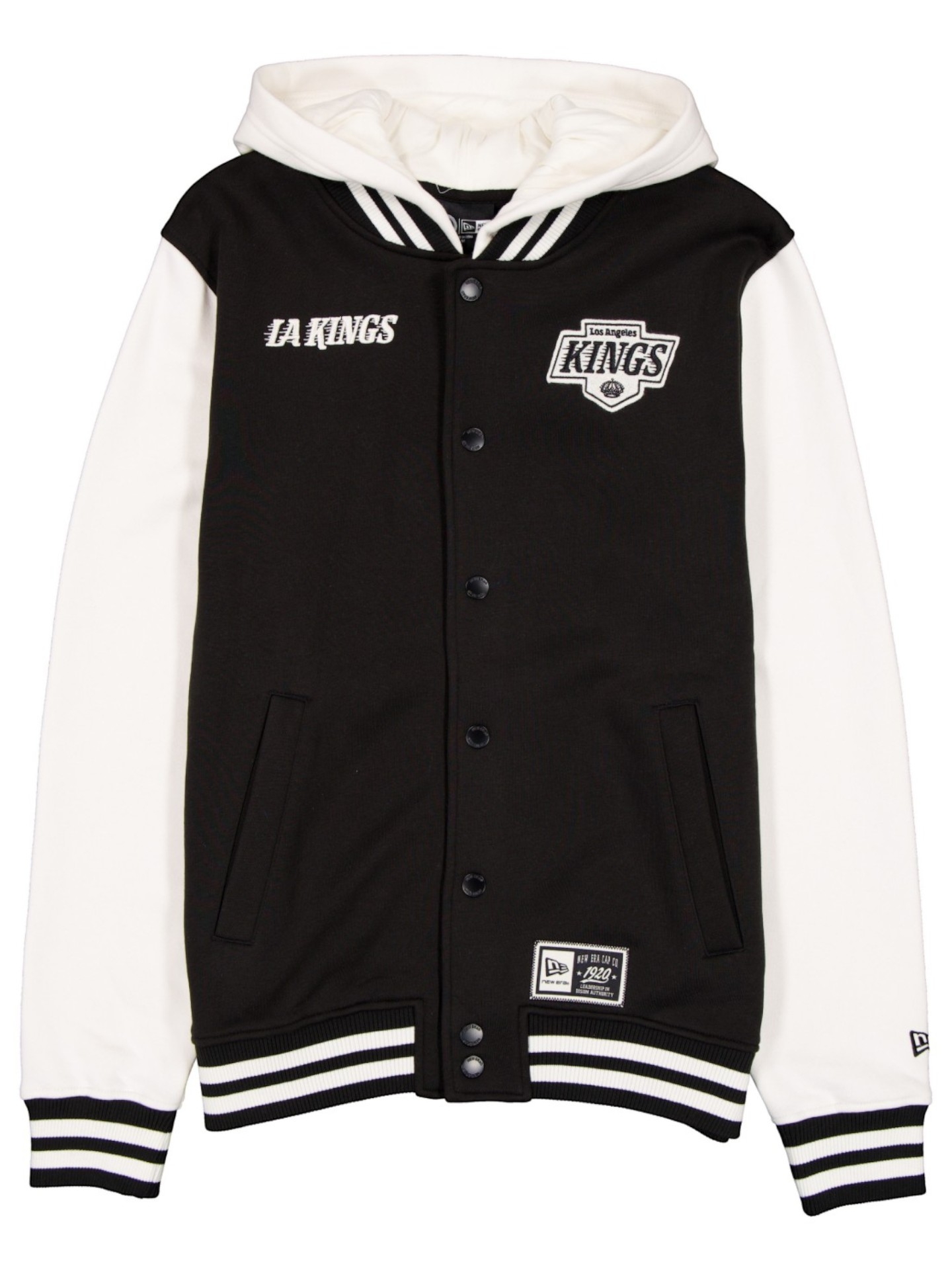 Los Angeles Kings Letterman Hooded NHL Jacke Schwarz