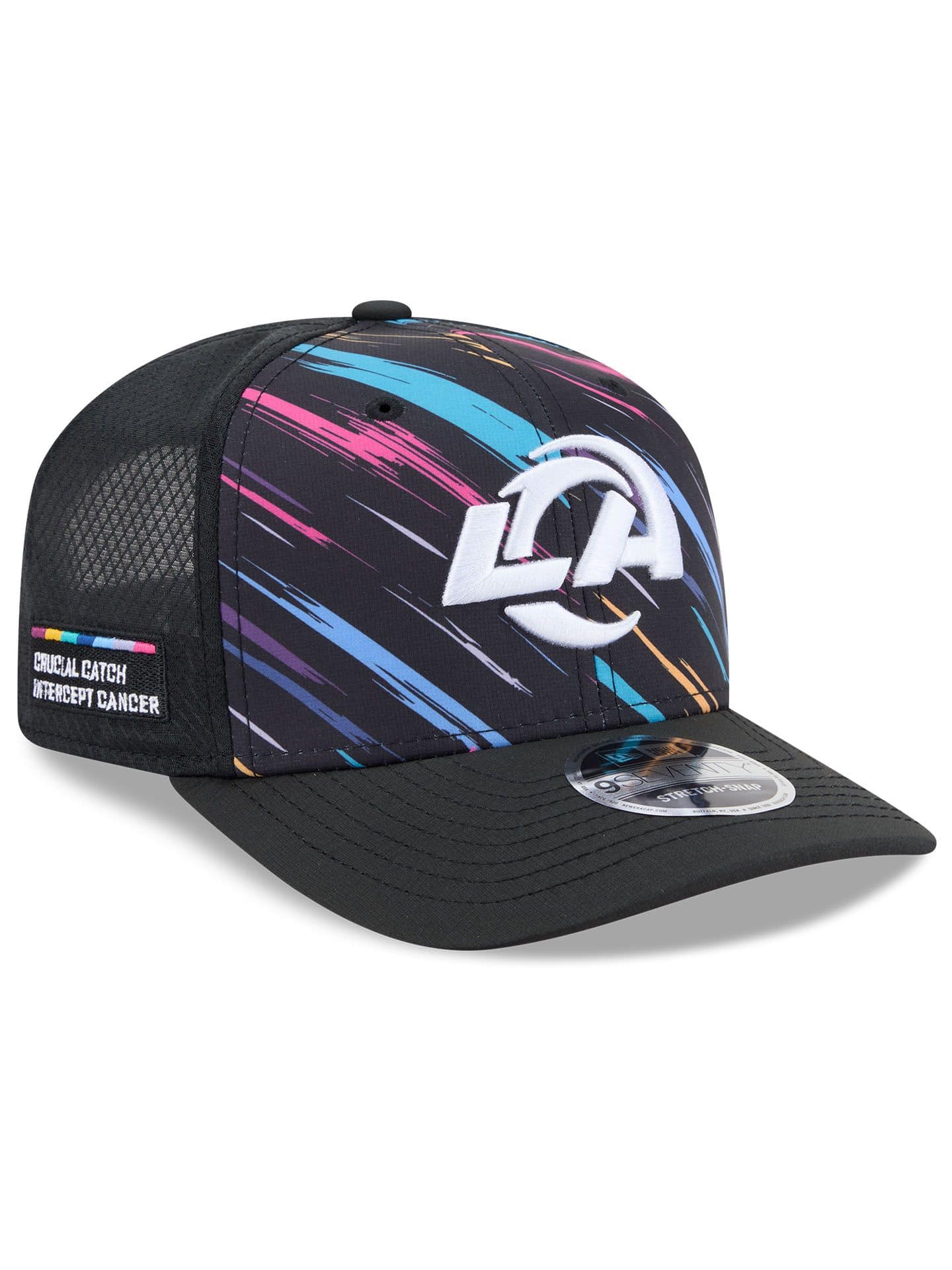Los Angeles Rams 2026 NFL Crucial Catch 9SEVENTY Stretch-Snap Trucker Cap
