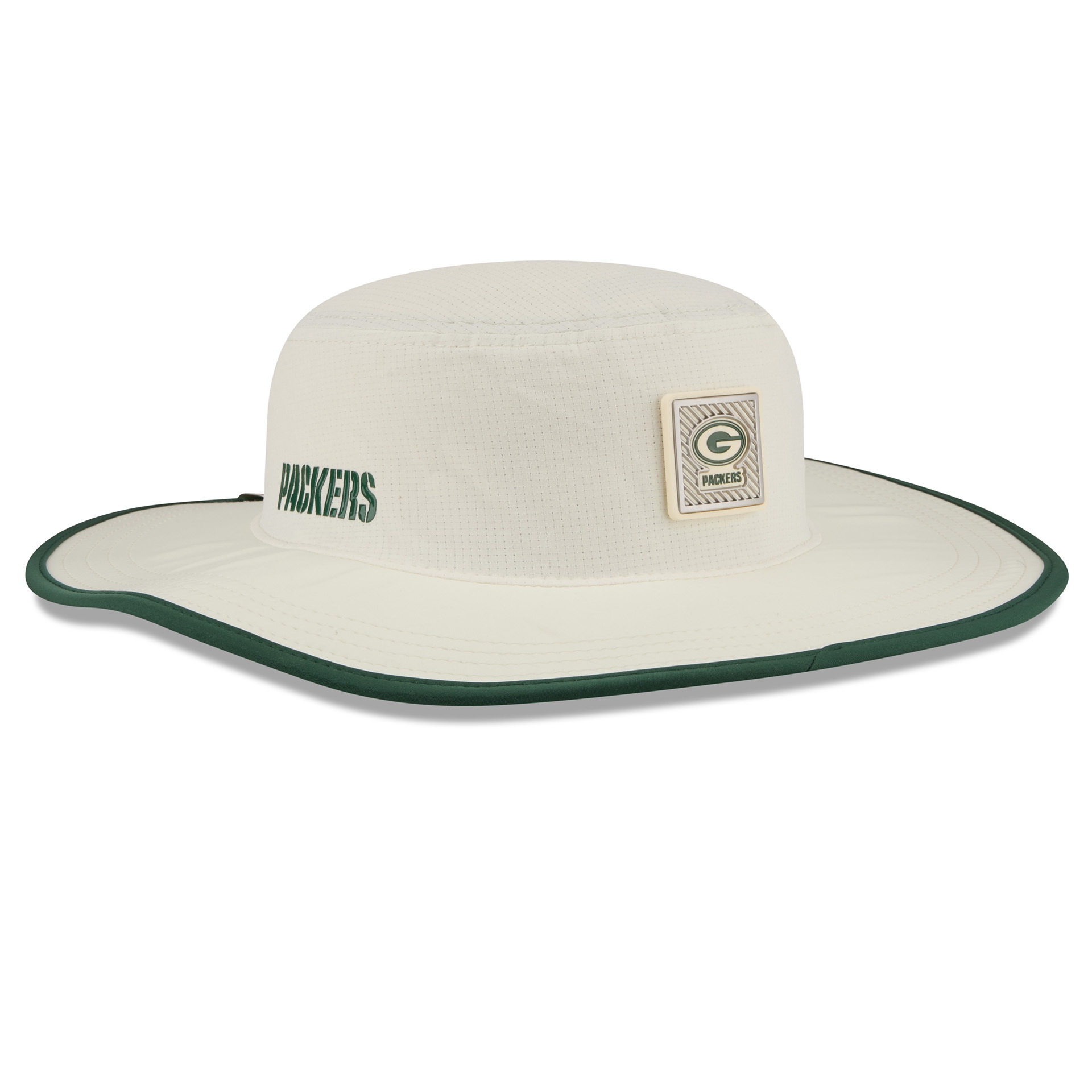 Green Bay Packers 2026 NFL Training Camp Panama Flex Bucket Hat Cream/Green