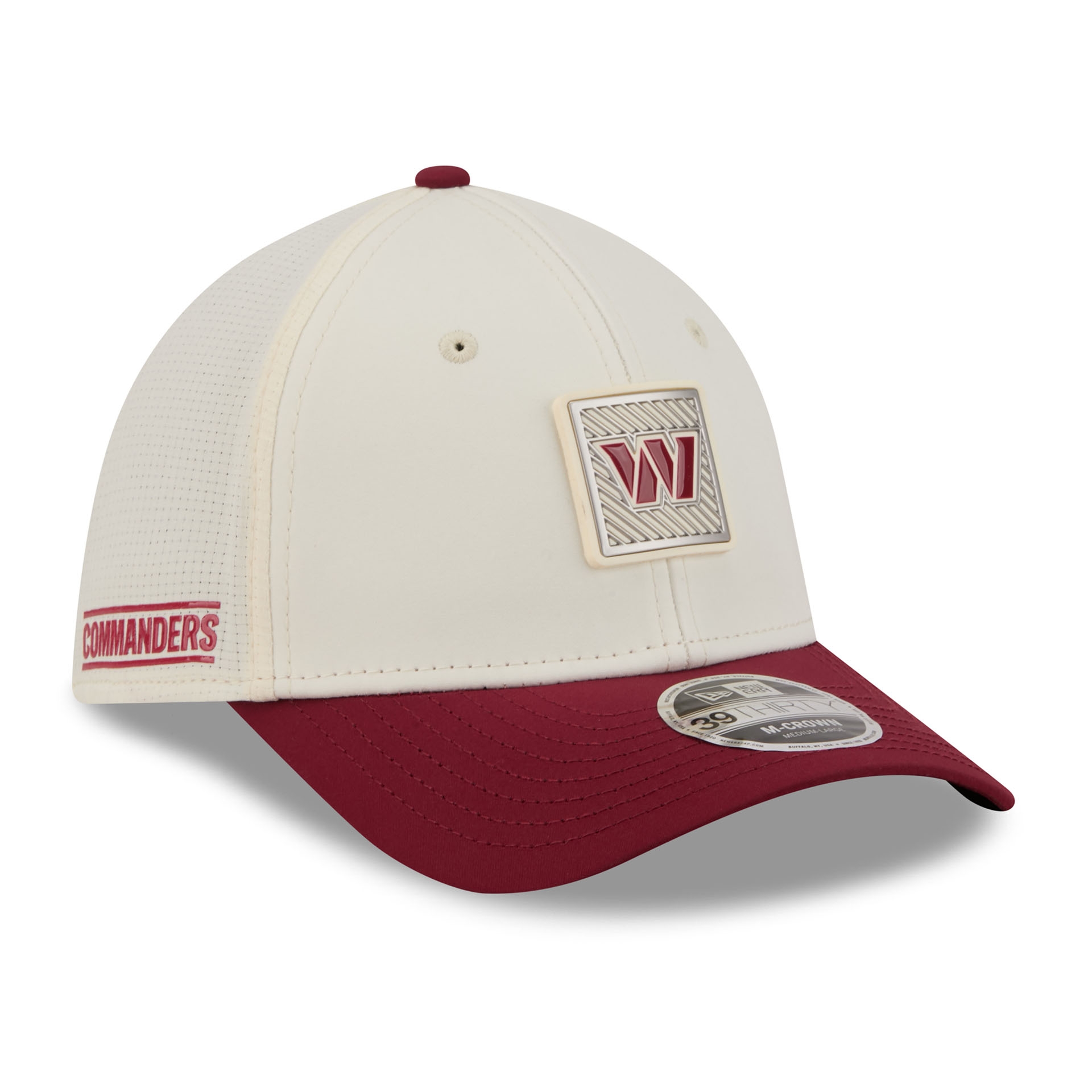 Washington Commanders 2026 NFL Training Camp 39THIRTY Flex Cap Cream/Burgundy