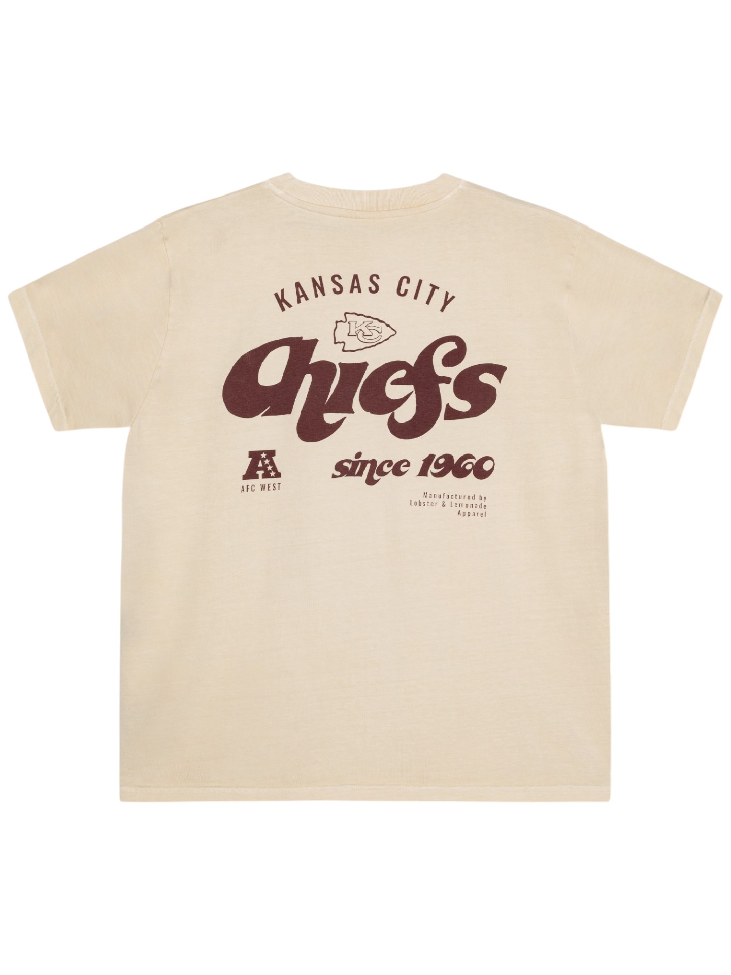Kansas City Chiefs L&L '89 Classics NFL T-Shirt Cream