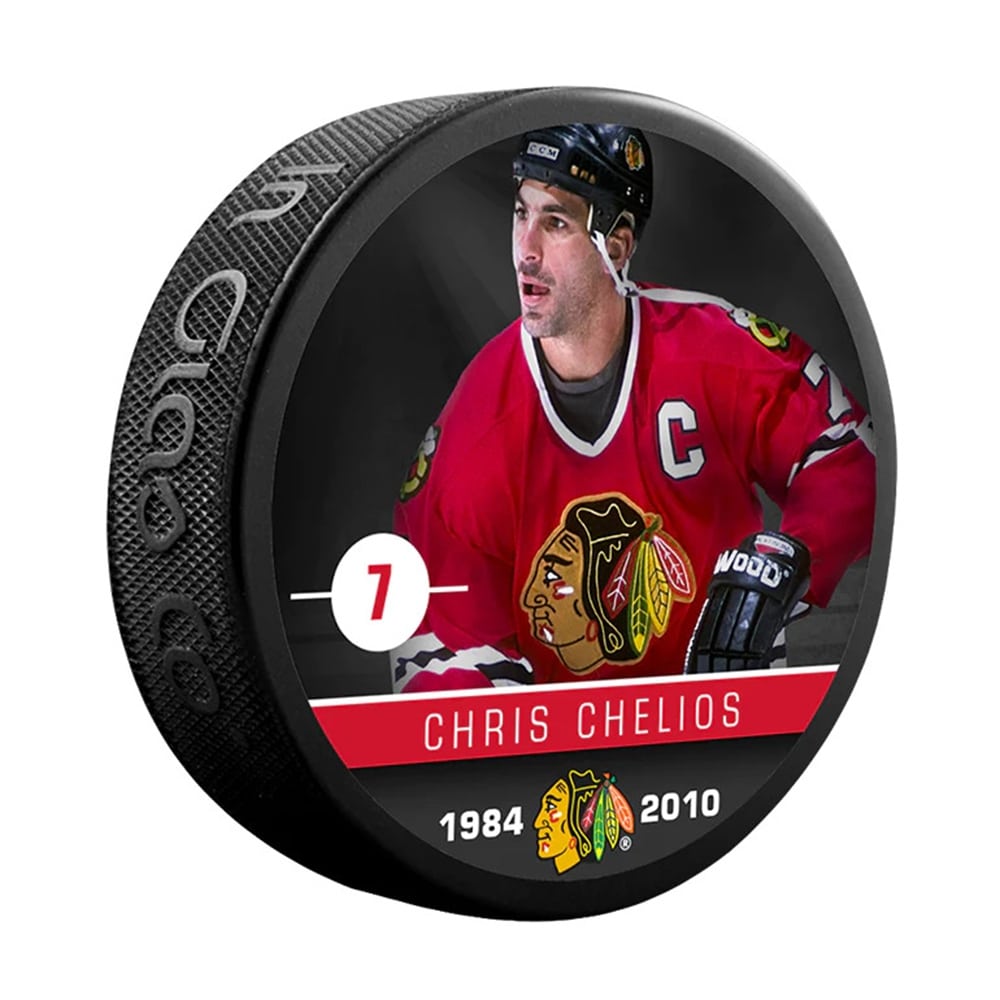 Chris Chelios Chicago Blackhawks Alumni NHL Puck