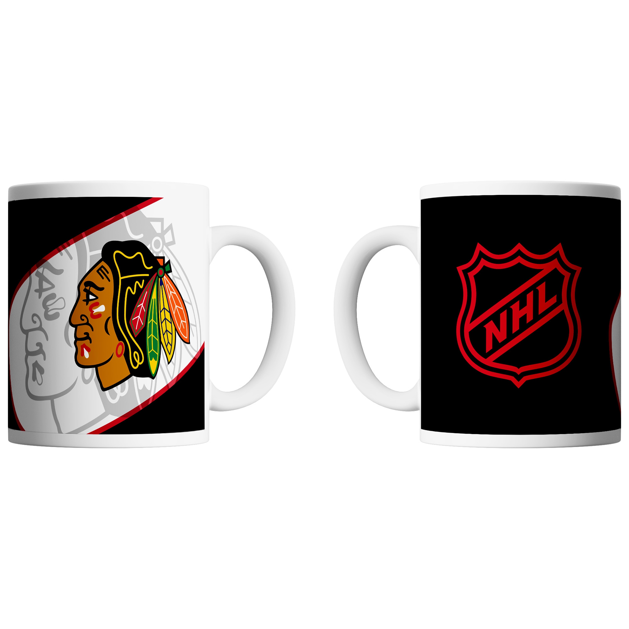 Chicago Blackhawks Shadow Logo & Shield NHL Becher (330 ml)