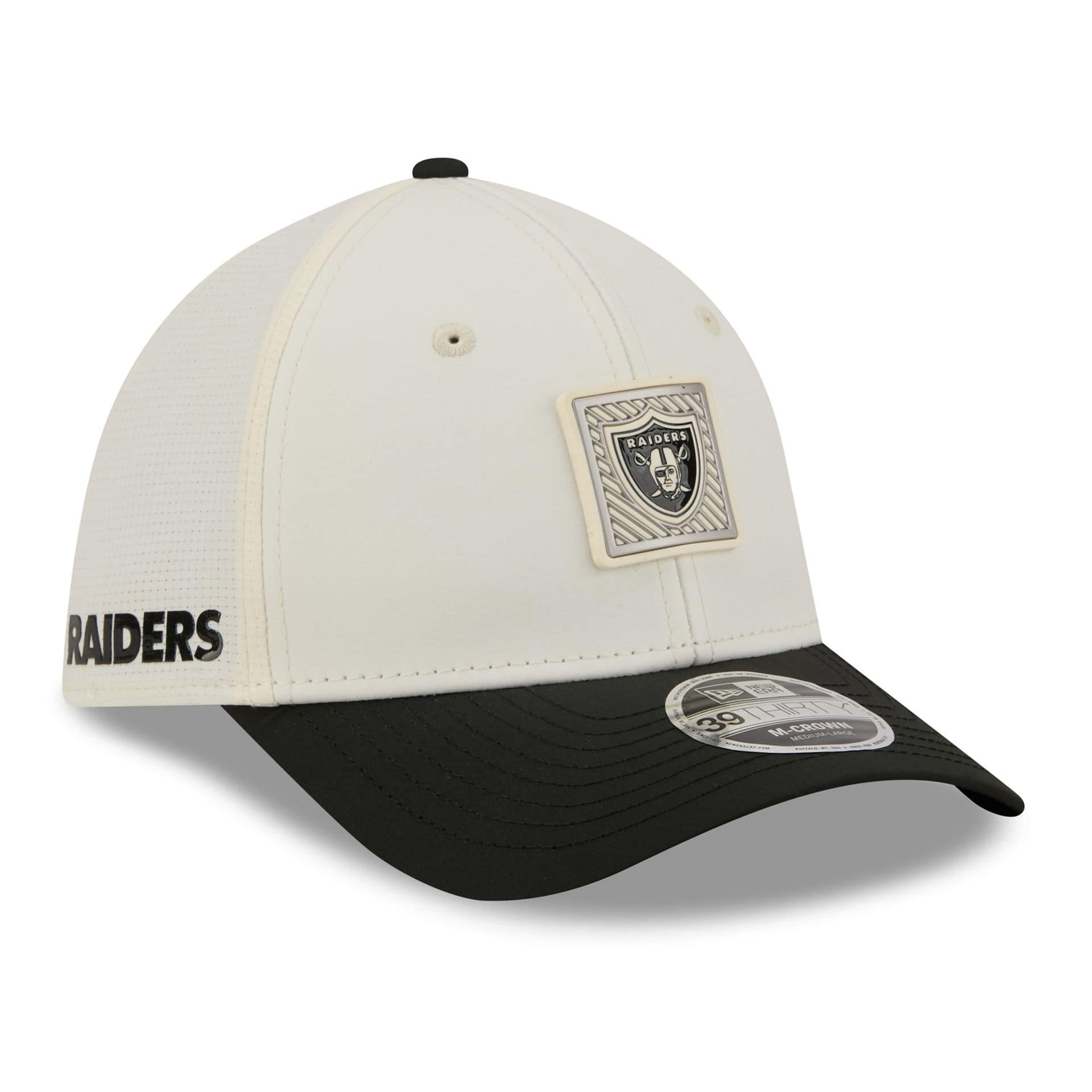 Las Vegas Raiders 2026 NFL Training Camp 39THIRTY Flex Cap Cream/Black