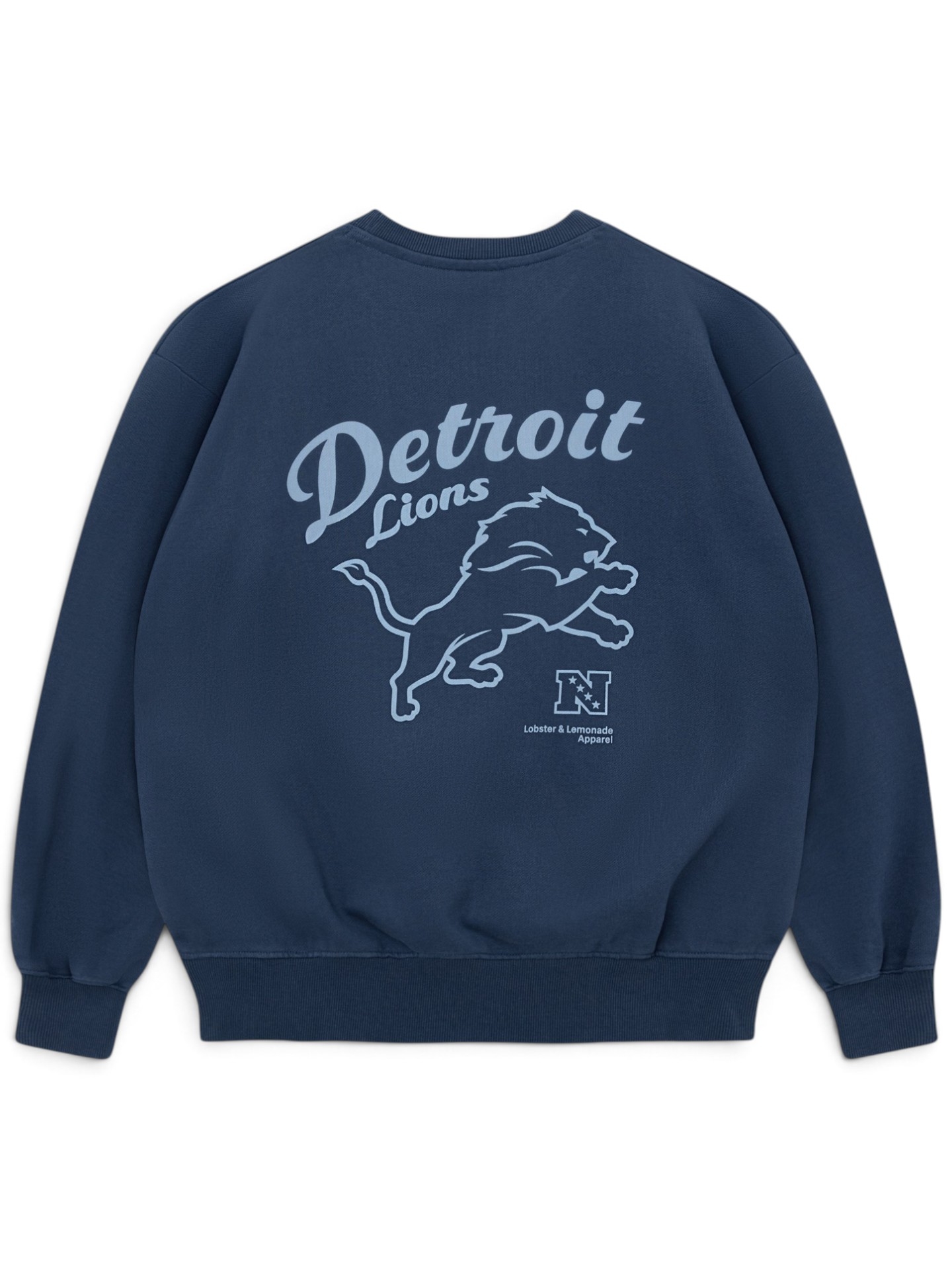 Detroit Lions L&L '96 Classics NFL Crew Sweater Navy