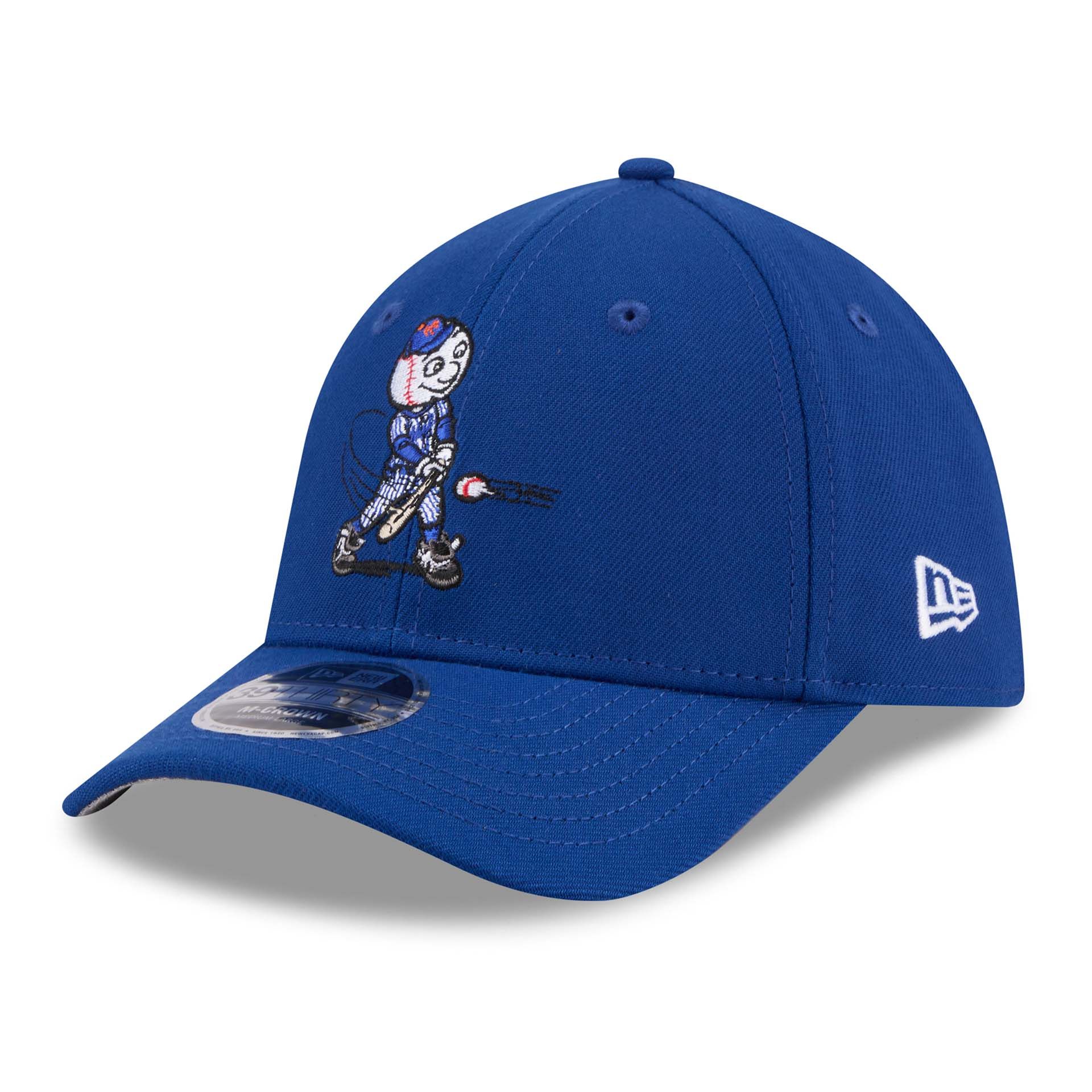 New York Mets MLB Alternate Team Logo 39THIRTY M-Crown Flex Cap Blue
