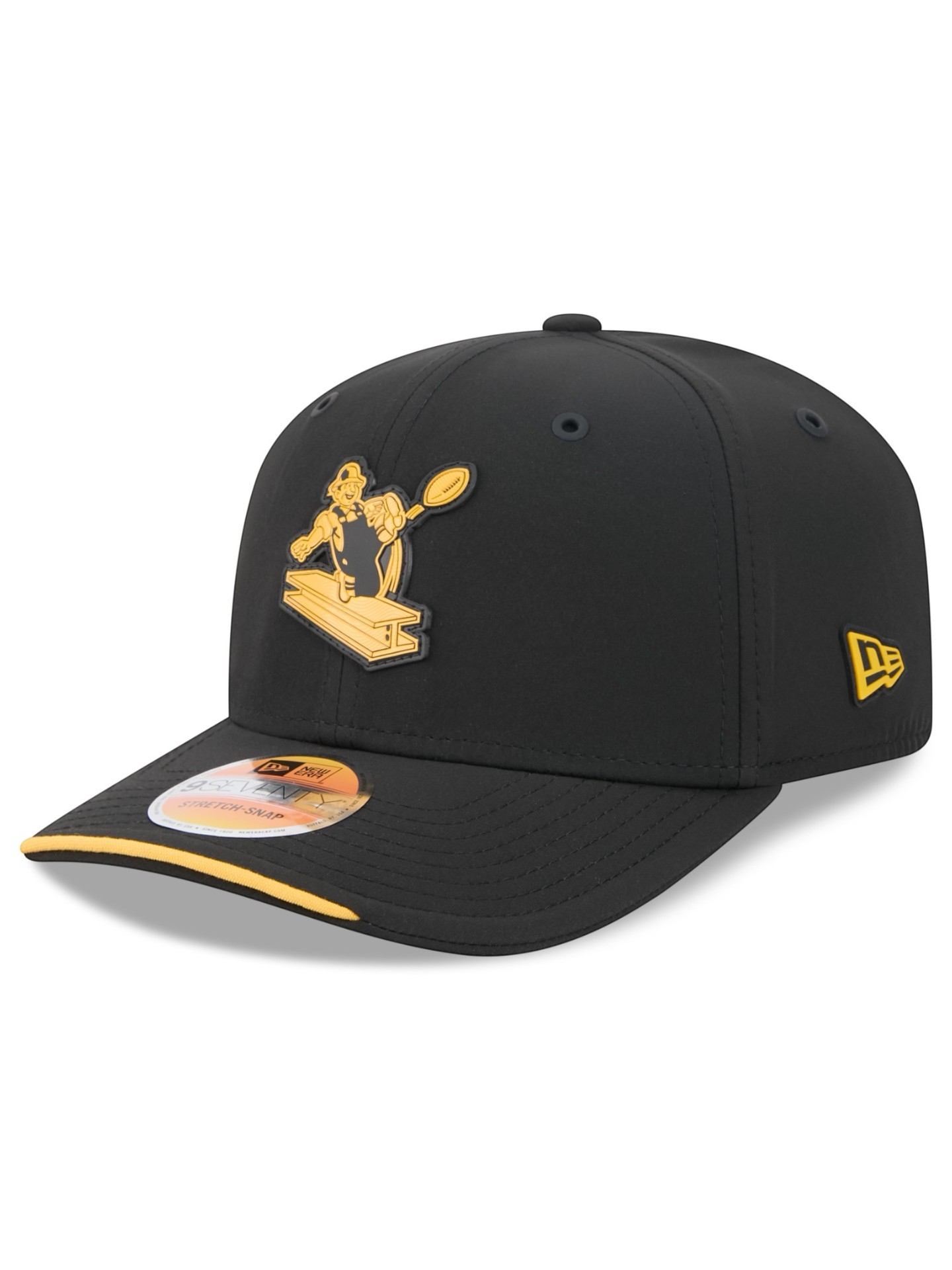 Pittsburgh Steelers Historic 2026 NFL Sideline 9SEVENTY Stretch-Snap Cap Schwarz