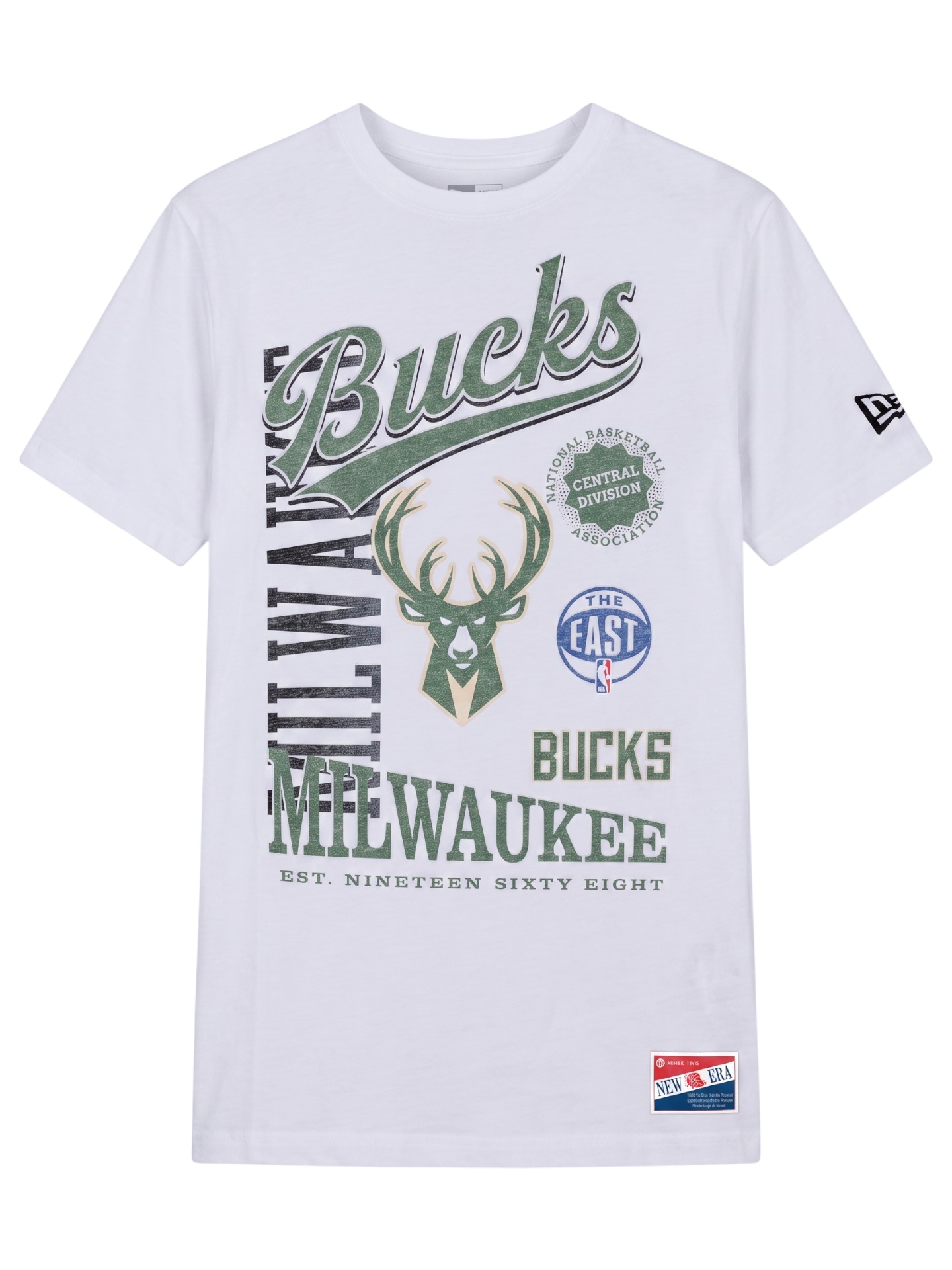 Milwaukee Bucks Division Oversized NBA T-Shirt Weiß