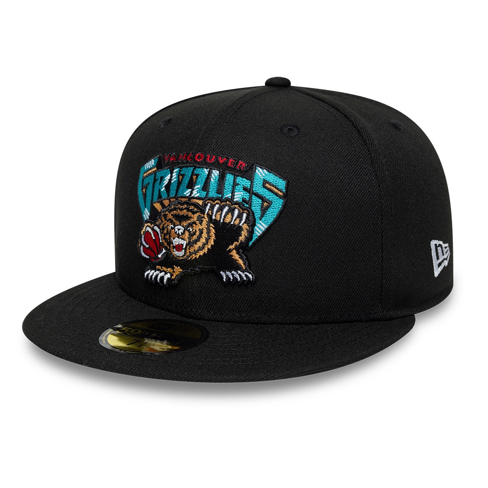 Vancouver Grizzlies NBA Hardwood Classics 59FIFTY Fitted Cap Schwarz