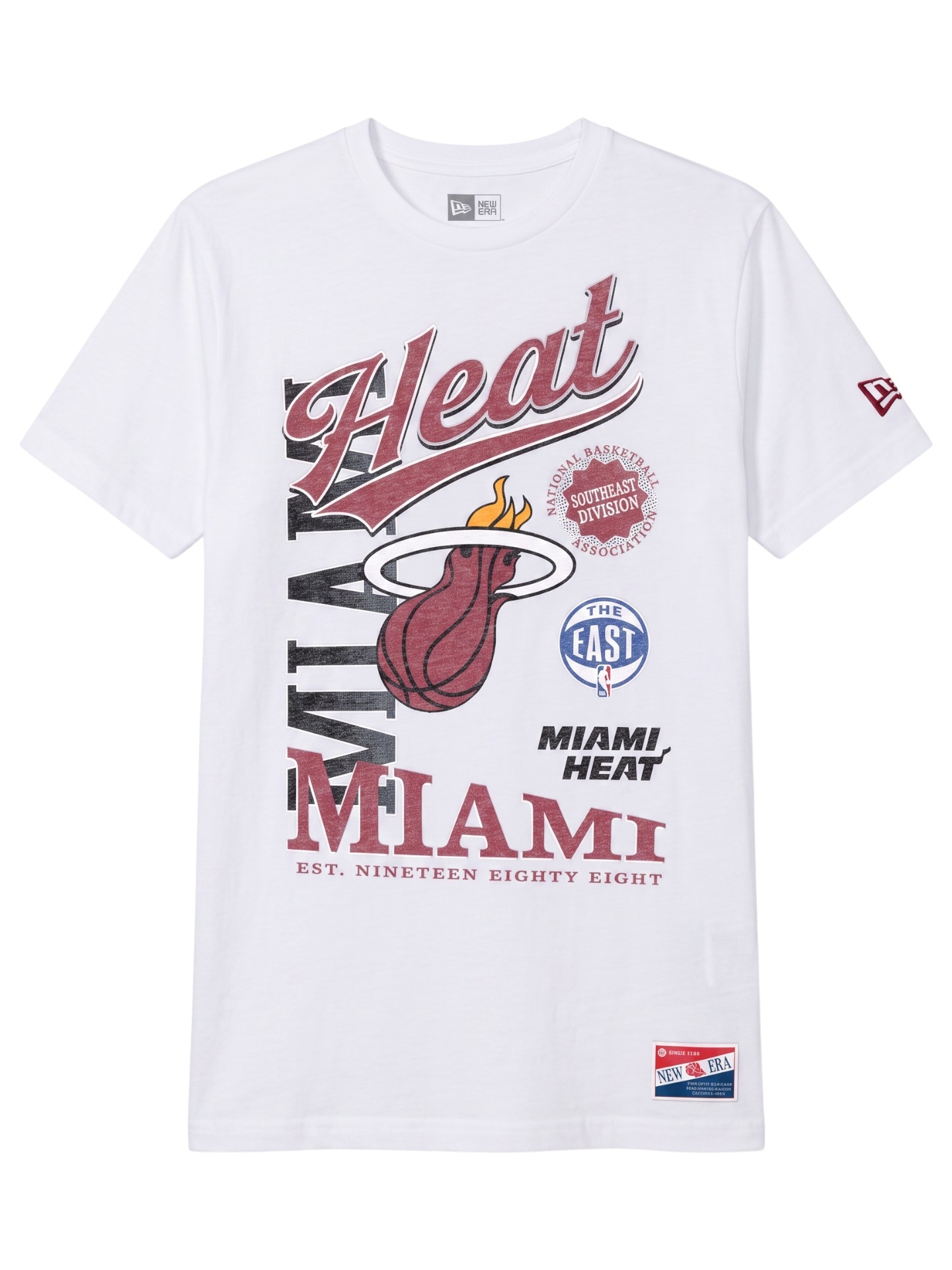 Miami Heat Division Oversized NBA T-Shirt Weiß