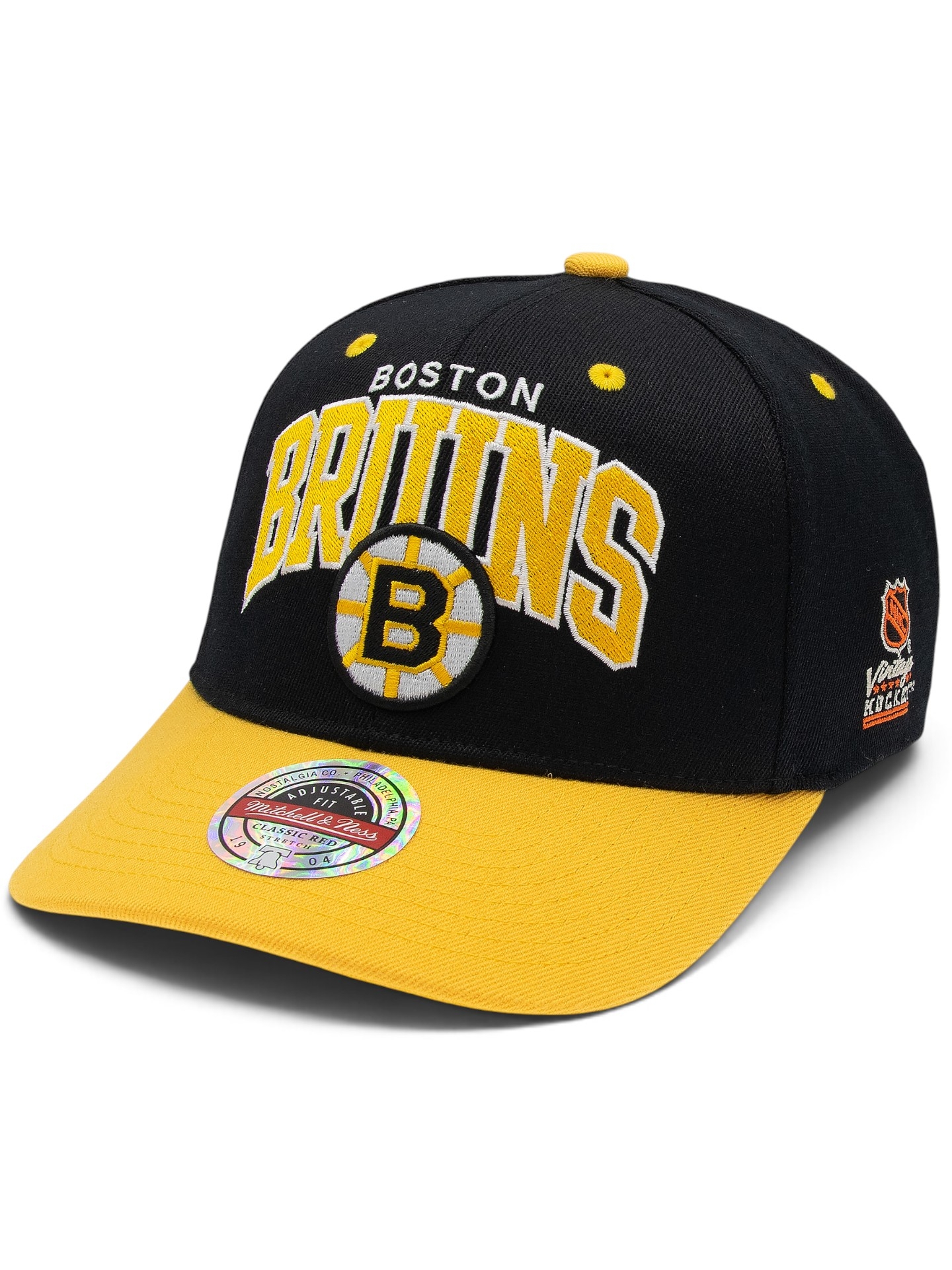 Boston Bruins Team Arch Classic Red Stretch-Snap NHL Cap Schwarz
