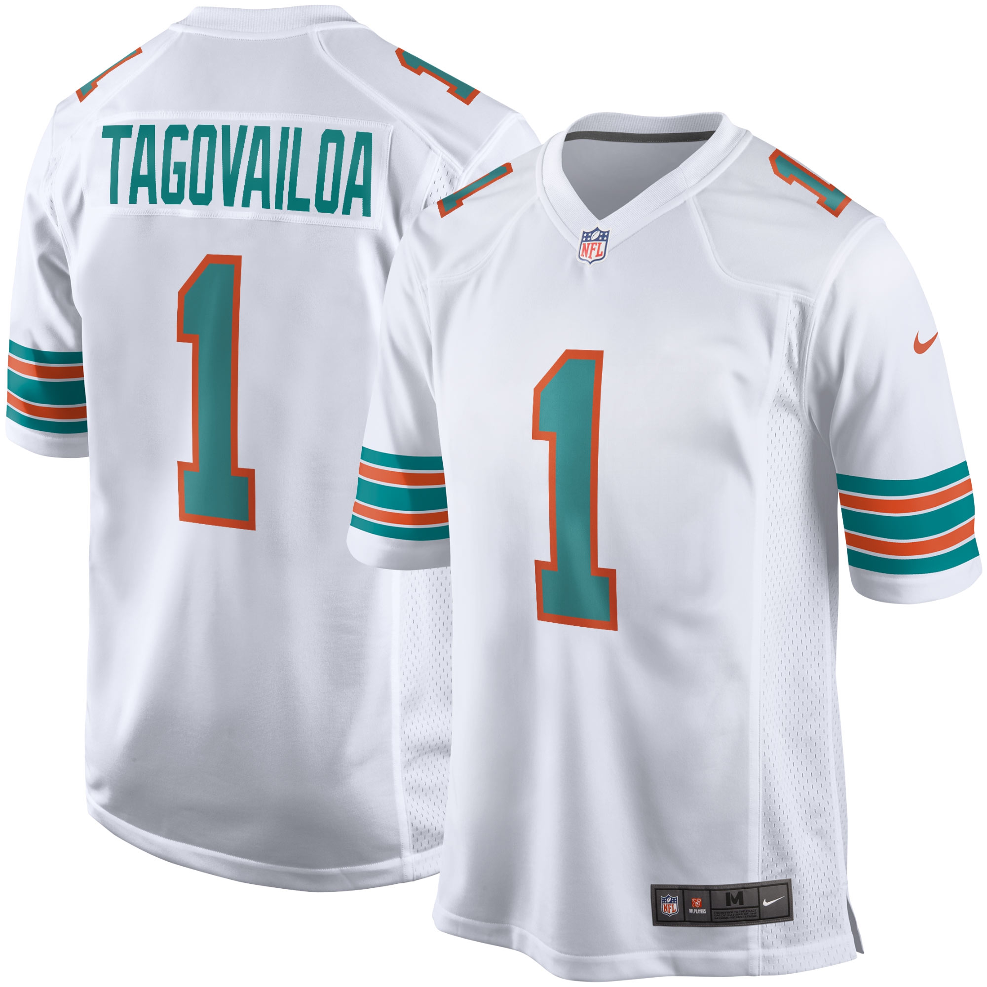 Tua Tagovailoa #1 Miami Dolphins Classic Nike Game NFL Trikot Weiß
