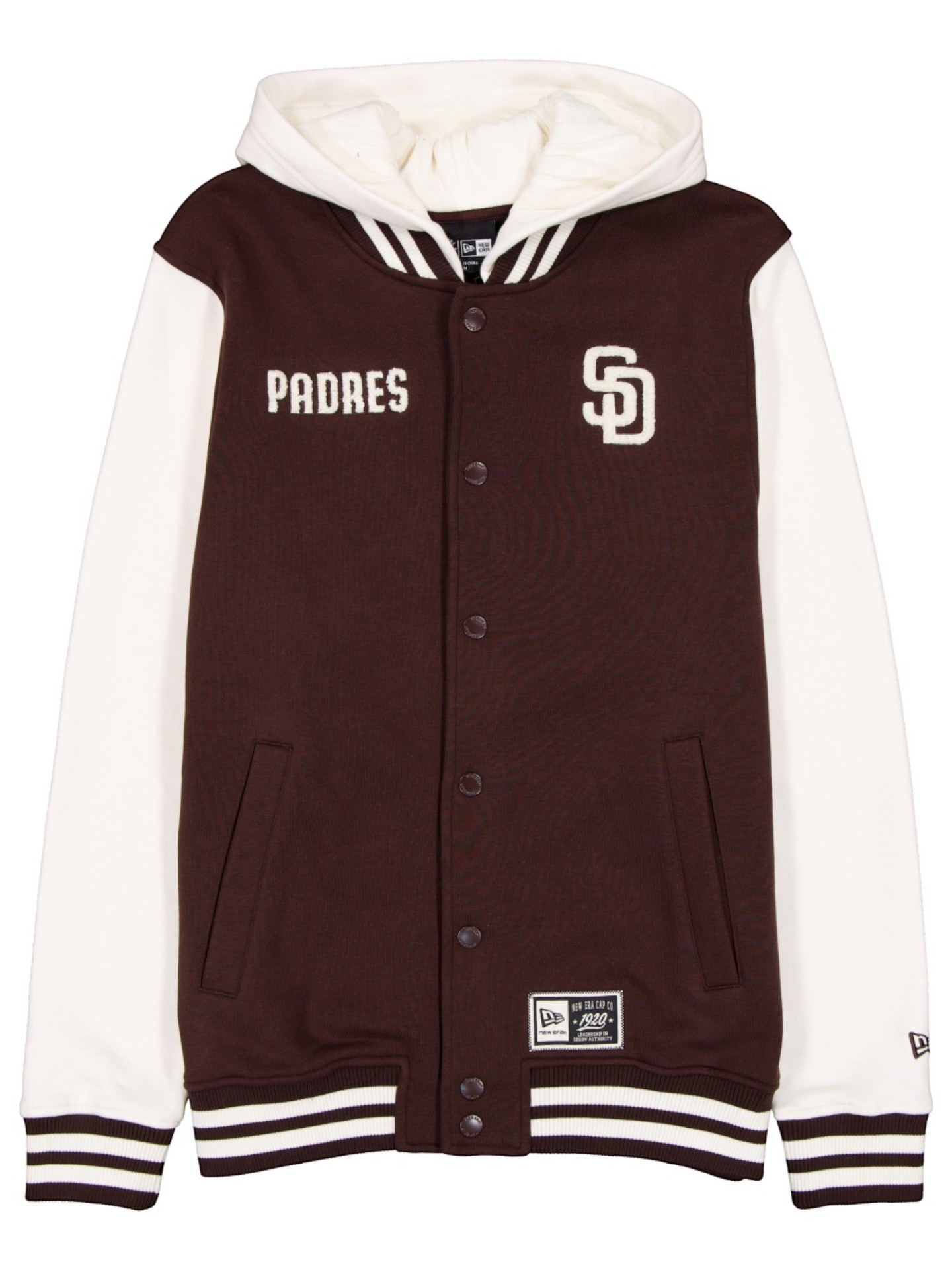San Diego Padres Letterman Hooded MLB Jacke Braun